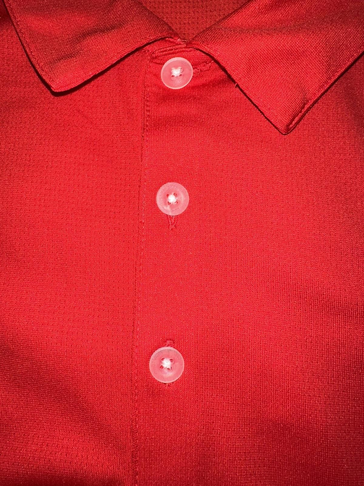 Nike Nike Men's Dri-FIT Suncoast One Title & Closing Red Vertical Mesh Polo Size US XXL / EU 58 / 5 - 3 Thumbnail
