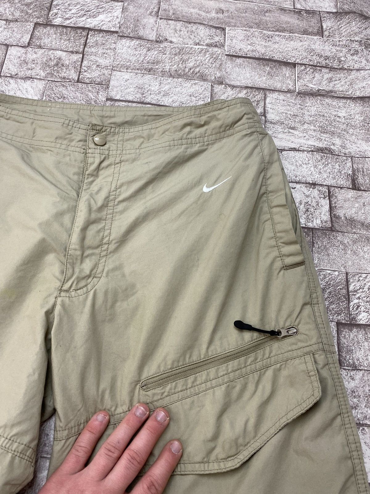 Nike × Vintage Vintage Nike Cargo Y2k Beige ATHLETIC Dept ATHDPT L Size US 36 / EU 52 - 5 Thumbnail