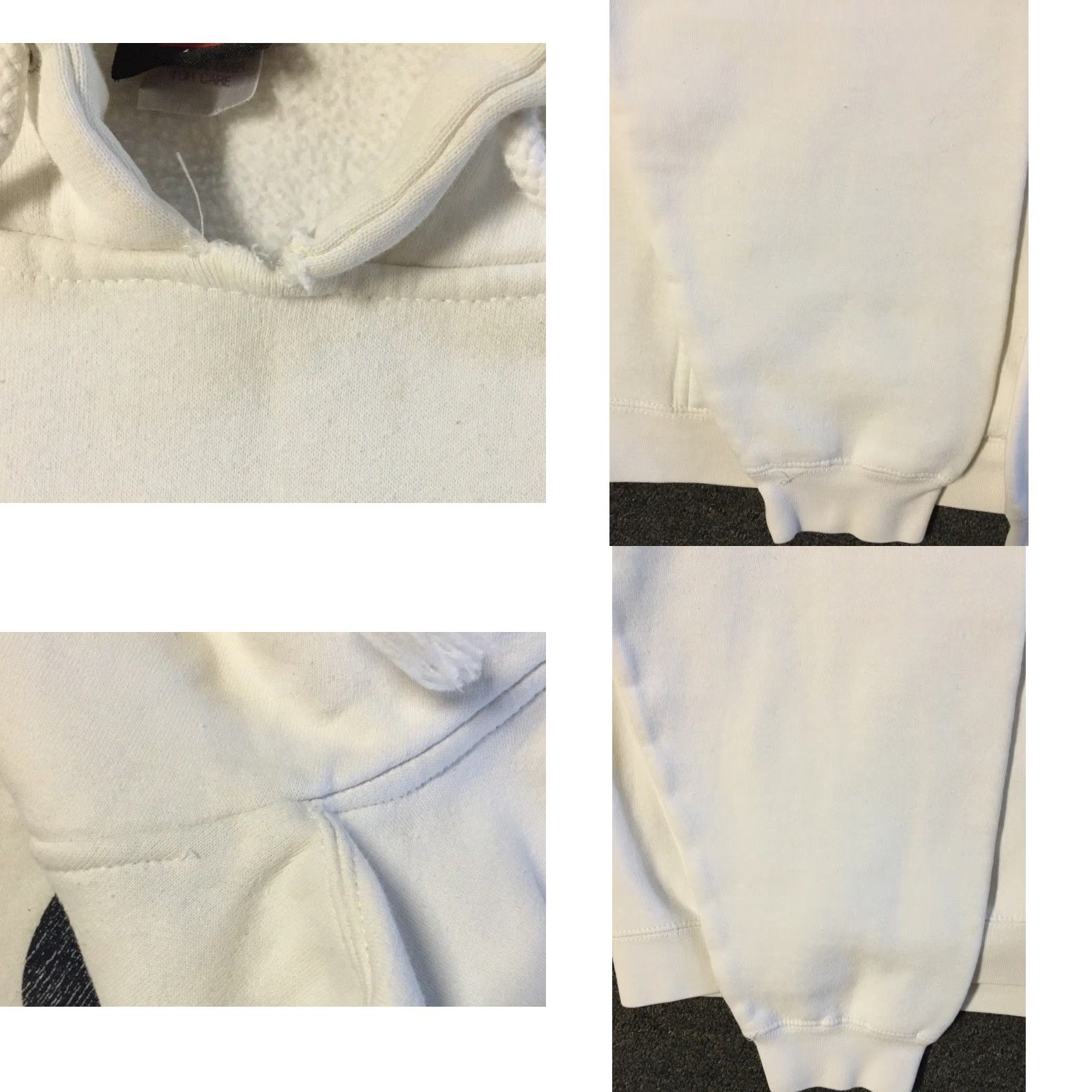 VINTAGE Quiksilver California Hoodie Boxy M White Surf Grunge Gotcha 90s Y2K Mens Hoodie M White California Grunge Surf 90s Gotcha