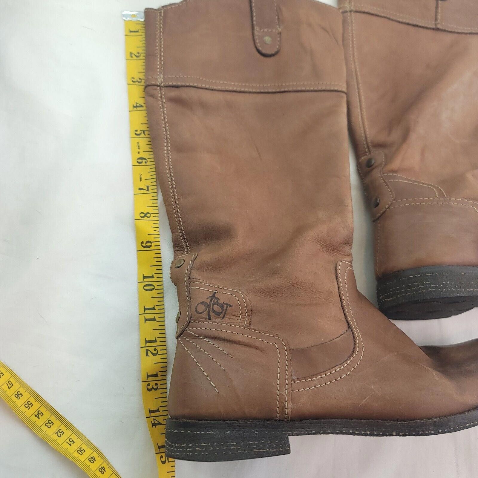 Otto OTBT Distressed Tan Leather Size 8 Boots Made In India Size US 8 / IT 38 - 8 Thumbnail