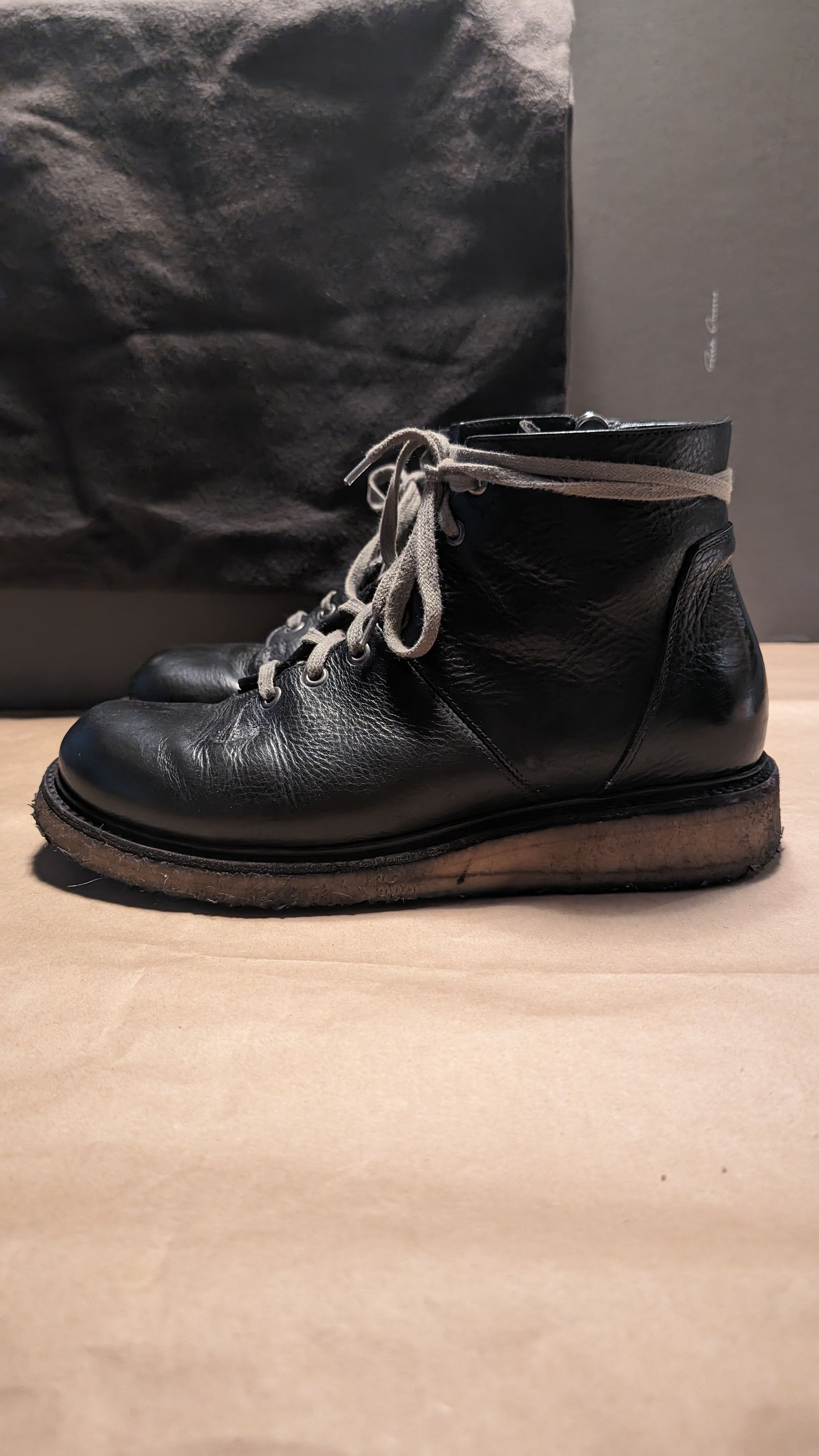 Rick Owens (リックオウエンス) Leather Monkey Boots - ブランド別
