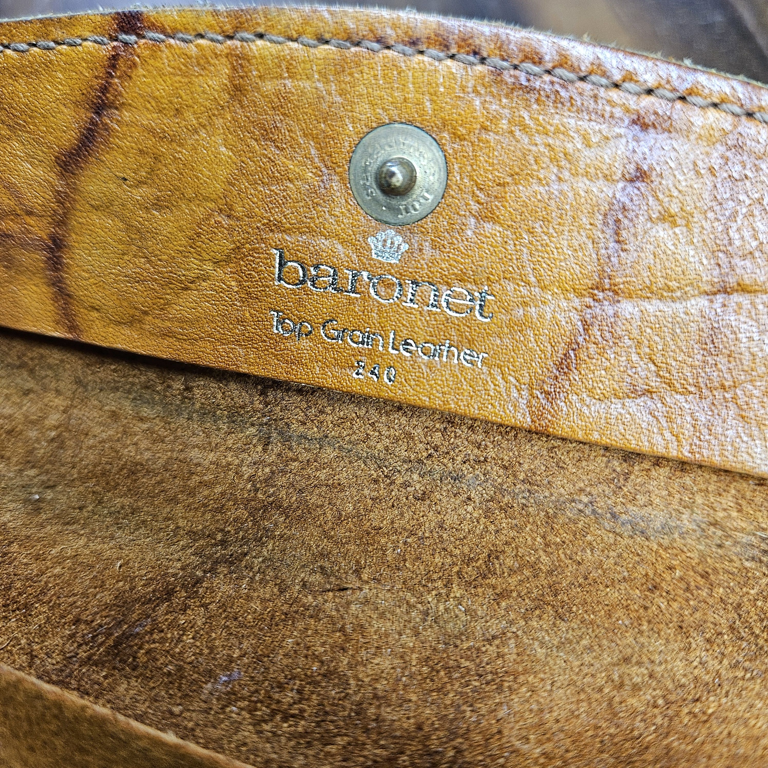 Other Baronet 7x4" Checkbook Wallet Vintage Top Grain Leather Sued Size ONE SIZE - 10 Thumbnail