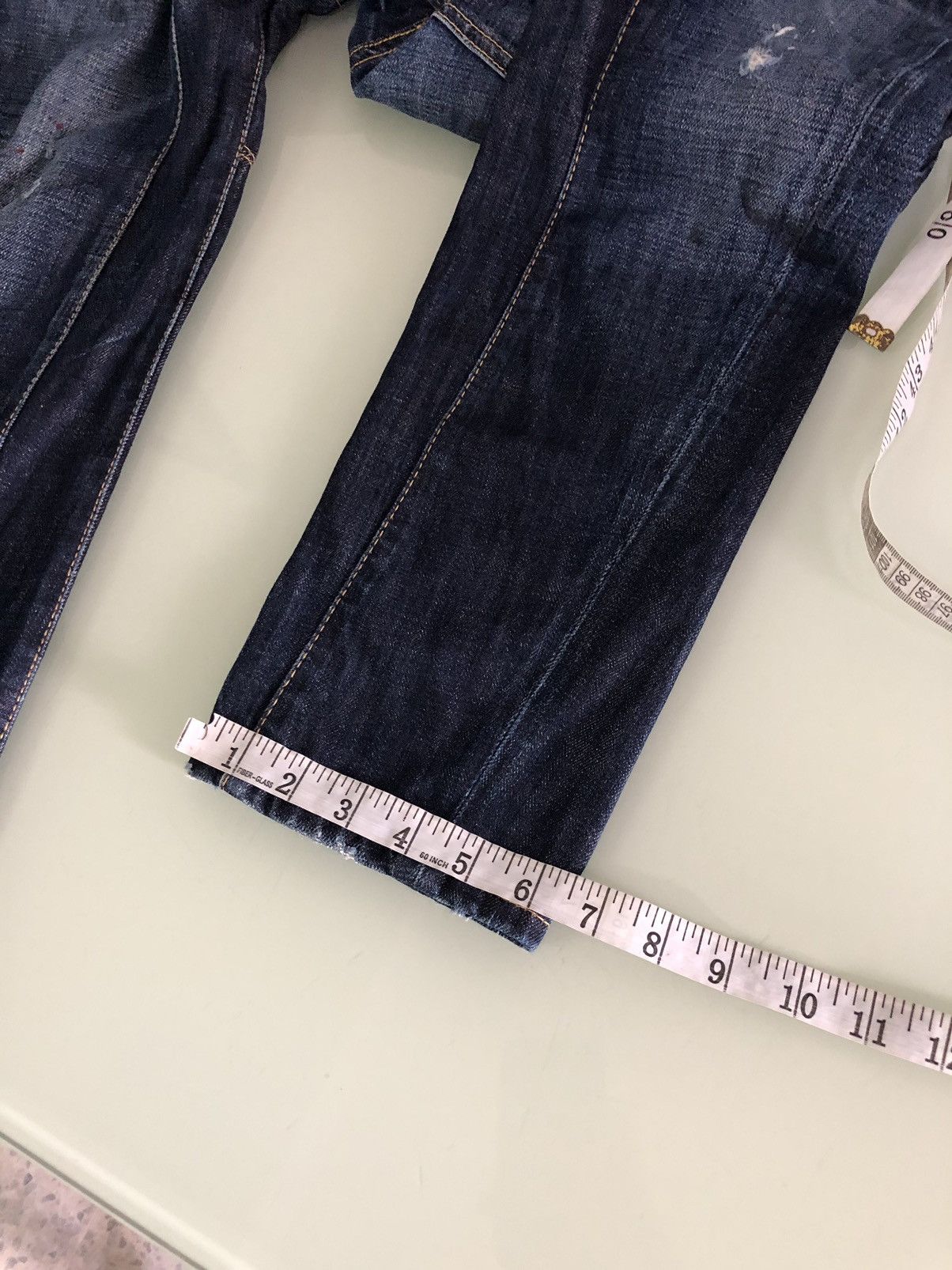 Dsquared2 Nice❗️Dsquared Splash Paint Distressed Denim Curve Cut Size US 28 / EU 44 - 22 Thumbnail