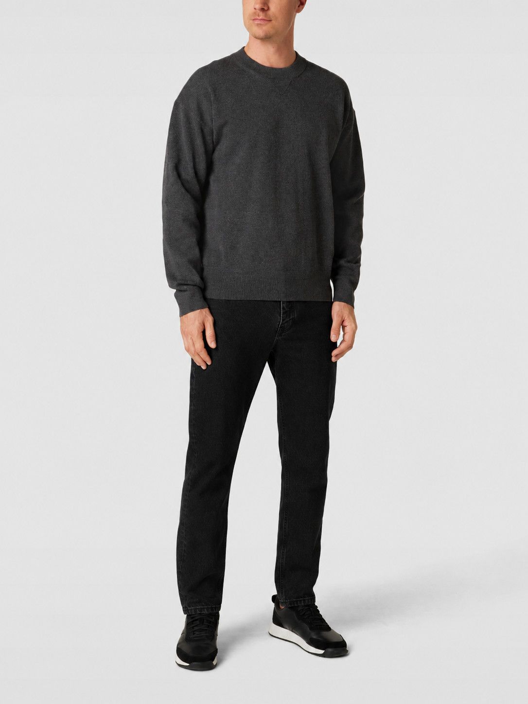 Hugo Boss Hugo Boss Mens Crewneck Sweater Size S Gray Size US S / EU 44-46 / 1 - 2 Thumbnail