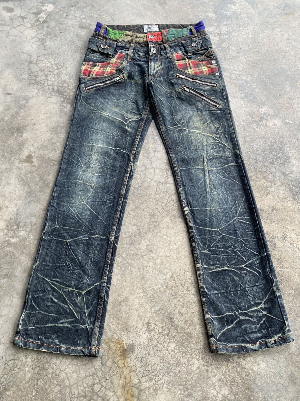 Tornado Mart Japanese Patina Bondage Mud Rusty Lightning Distressed Jeans Size US 30 / EU 46 - 12 Thumbnail