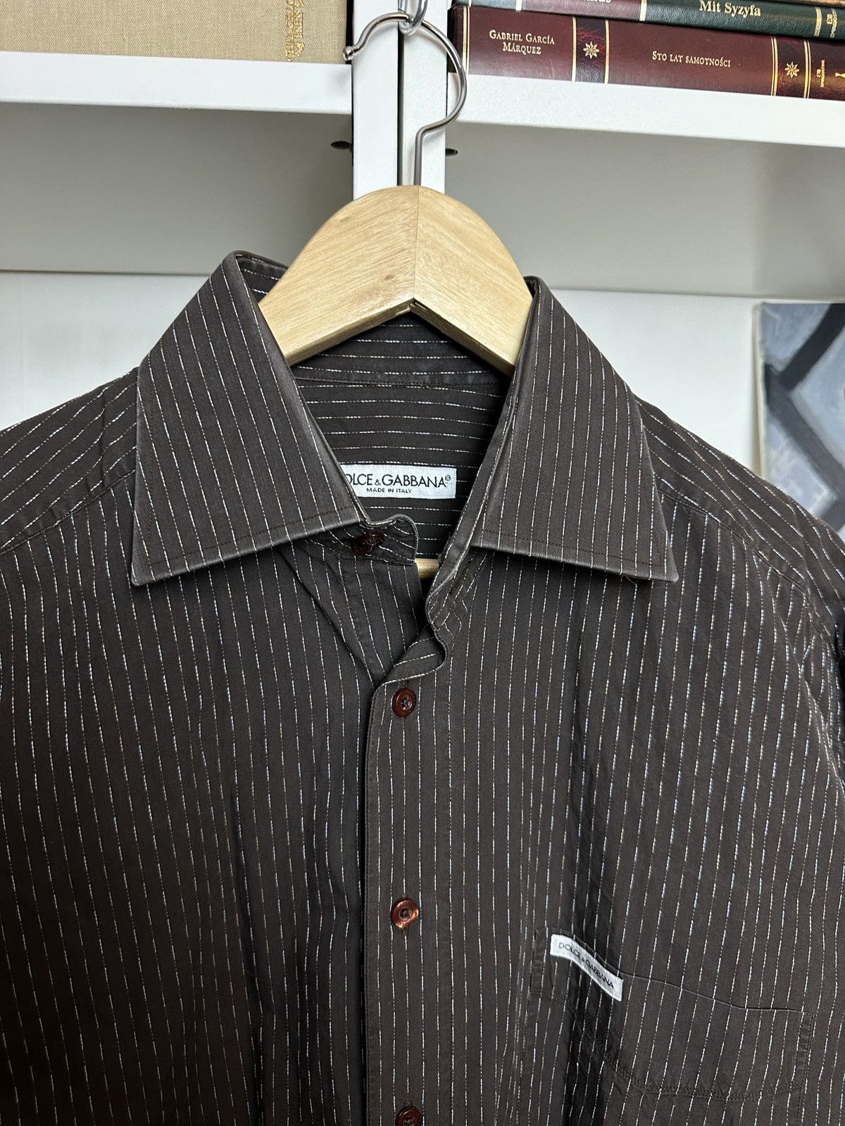 Dolce & Gabbana Dolce & Gabbana brown button up shirt Size US L / EU 52-54 / 3 - 11 Thumbnail