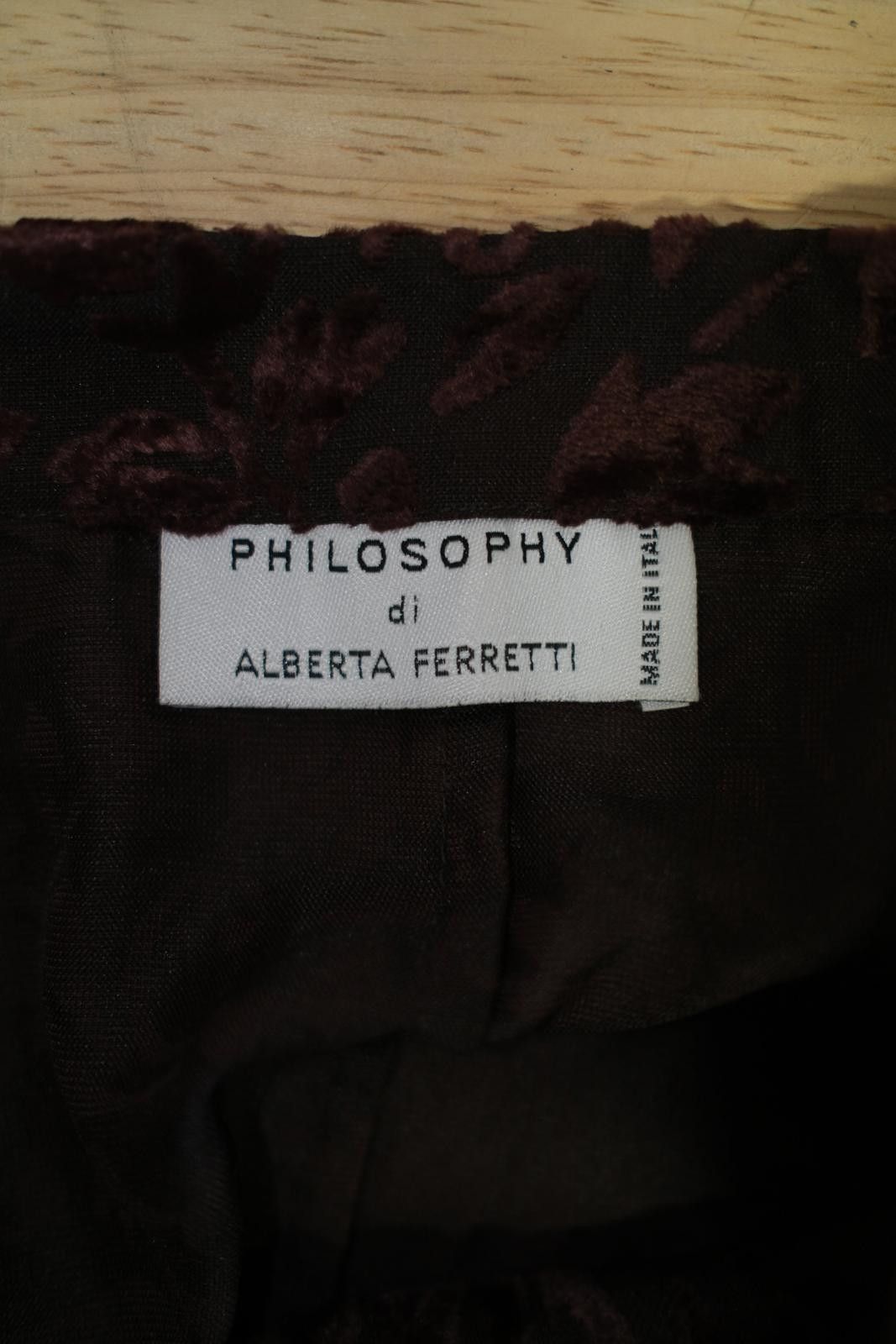 Other 00's Philosophy di Alberta Ferreti Velour Floral Button-Up Size XXS / US 00 / IT 34 - 4 Thumbnail