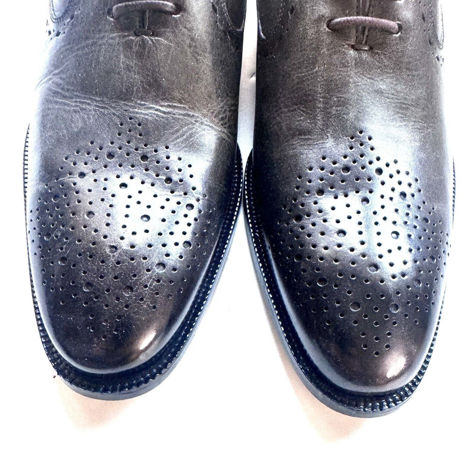 Ben Sherman BEN SHERMAN WINGTIP GREY OXFORD CLASSIC SHOES SZ 10 Size US 9 / EU 42 - 3 Thumbnail