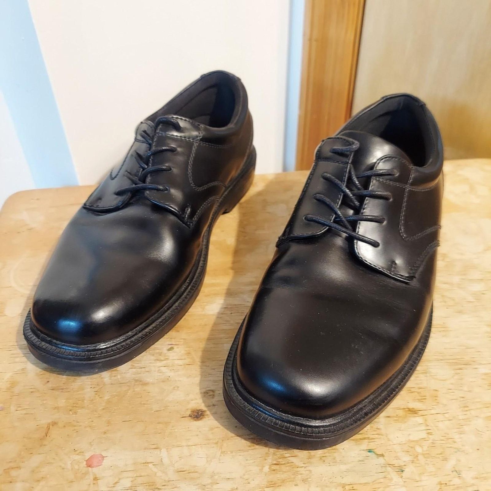 Nunn Bush Dynamic Comfort Men's Us 7.5 M Leather Work Shoes in Black