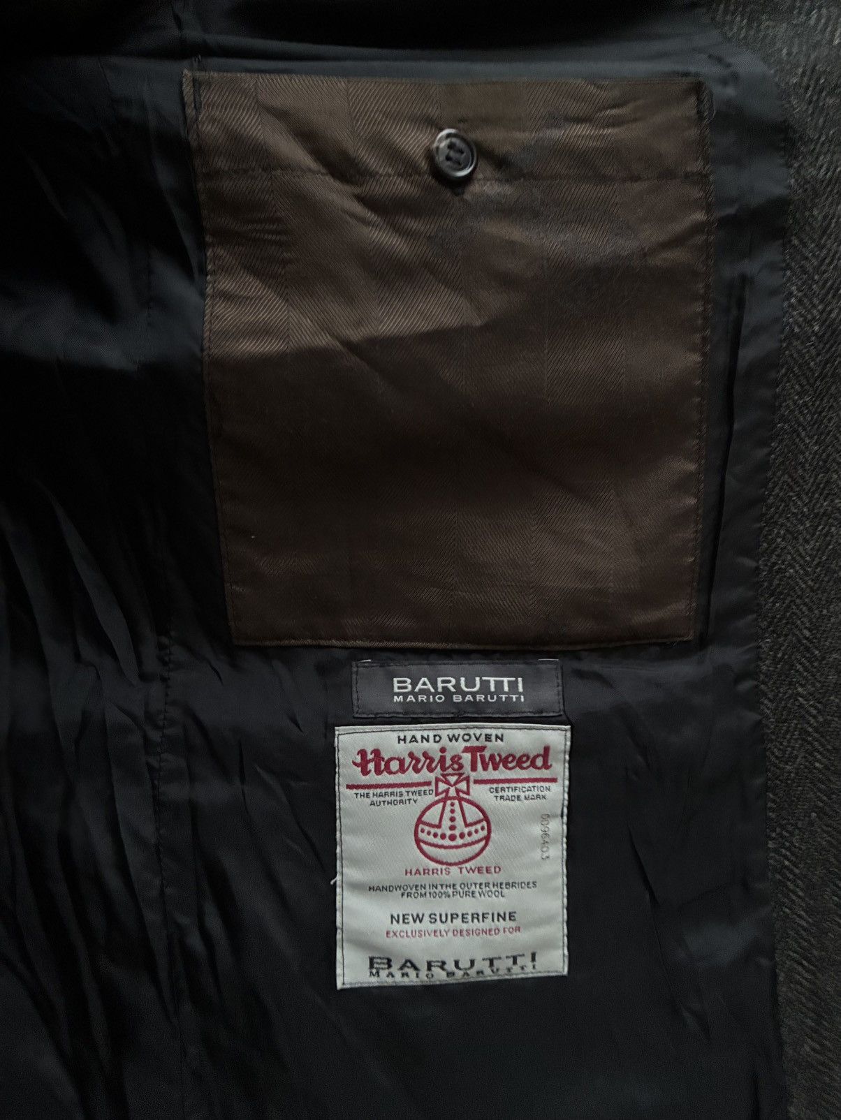 Harris Tweed MARIO BARUTTI HARRIS TWEED EXCLUSIVE HERRINGBONE SPORT COAT Size 44R - 6 Thumbnail
