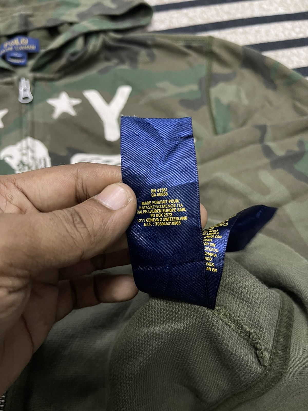 Polo Ralph Lauren 90s POLO BY RALPH LAUREN NY USA CAMO STRIPES Size US S / EU 44-46 / 1 - 13 Thumbnail