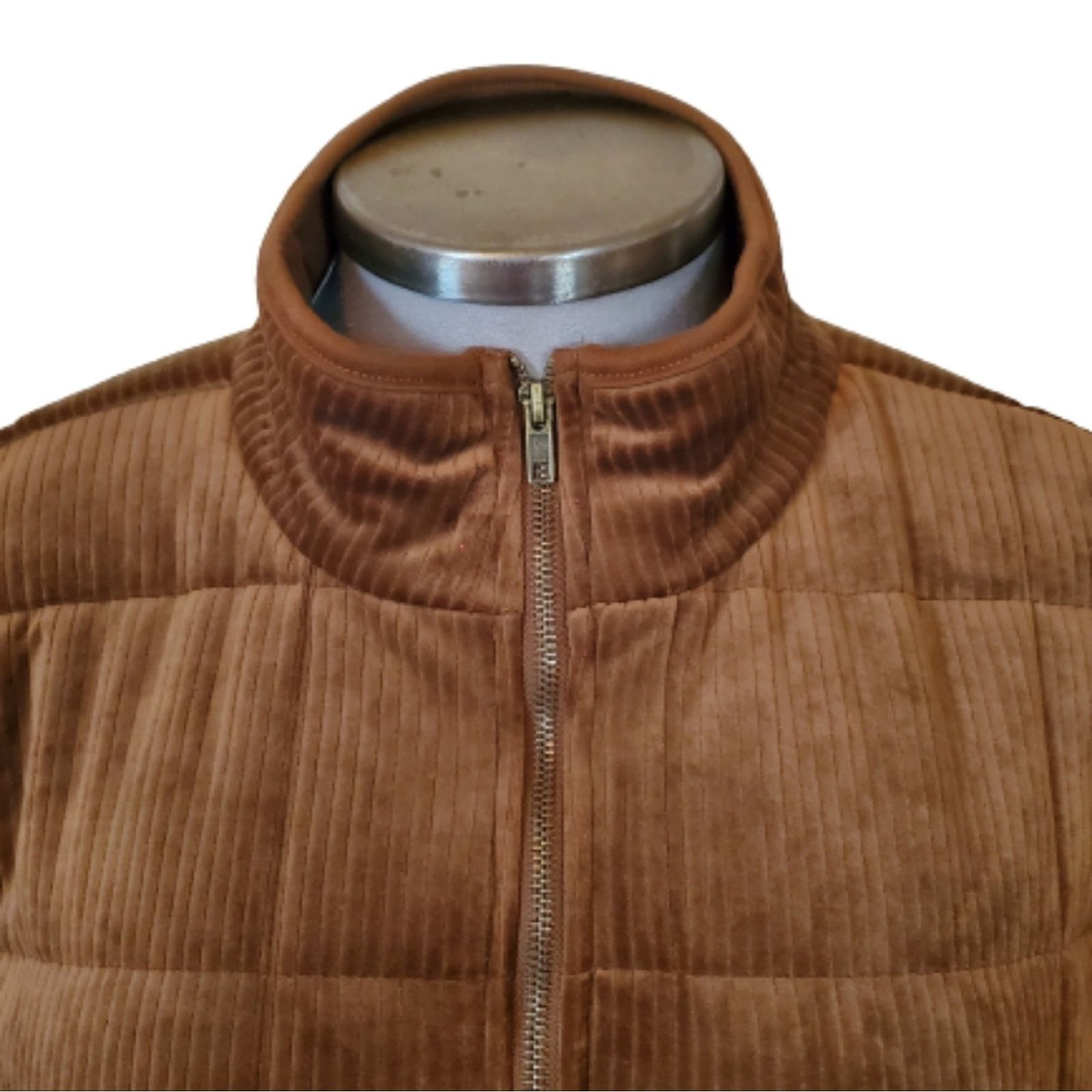 Forever 21 COCOA BROWN QUILTED ☆ CORDUROY ☆ BOMBER JACKET 2x ☆ NWT Size XXL / US 16-18 / IT 52-54 - 4 Thumbnail