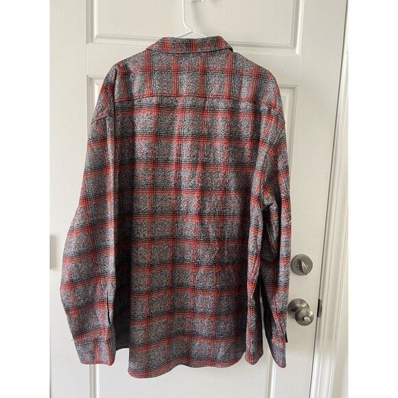 Calvin Klein Calvin Klein Mens Gray & Red Plaid Button-Up Long-Sleeve Shi Size US L / EU 52-54 / 3 - 6 Thumbnail
