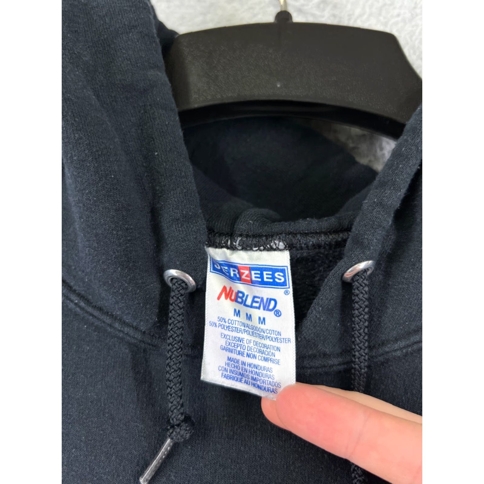 Jerzees US Army Hoodie Mens Regular M Black Cotton Blend Jersey Pocket Logo Crew Neck Pullover Size US M / EU 48-50 / 2 - 7 Thumbnail