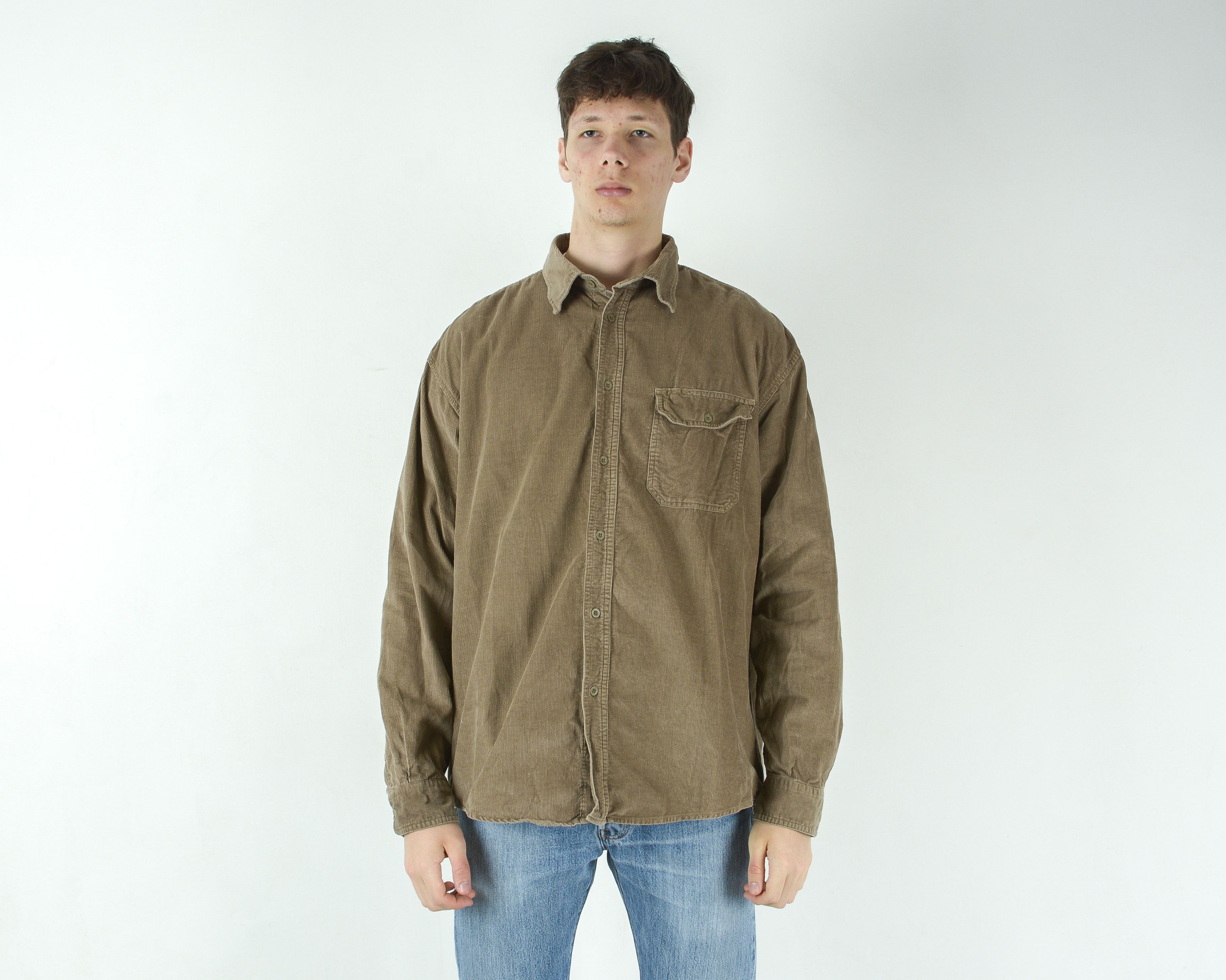 Designer × Other × Vintage CAMARGUE Men Shirt Soft Corduroy Cords Button Retro Casual Size US XXL / EU 58 / 5 - 1 Thumbnail