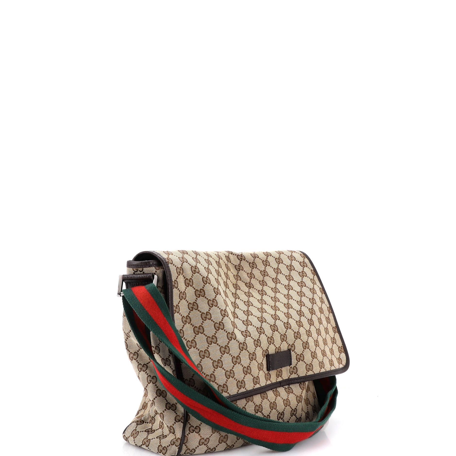 Gucci Web Strap Flap Messenger GG Canvas Medium Size ONE SIZE - 1 Thumbnail