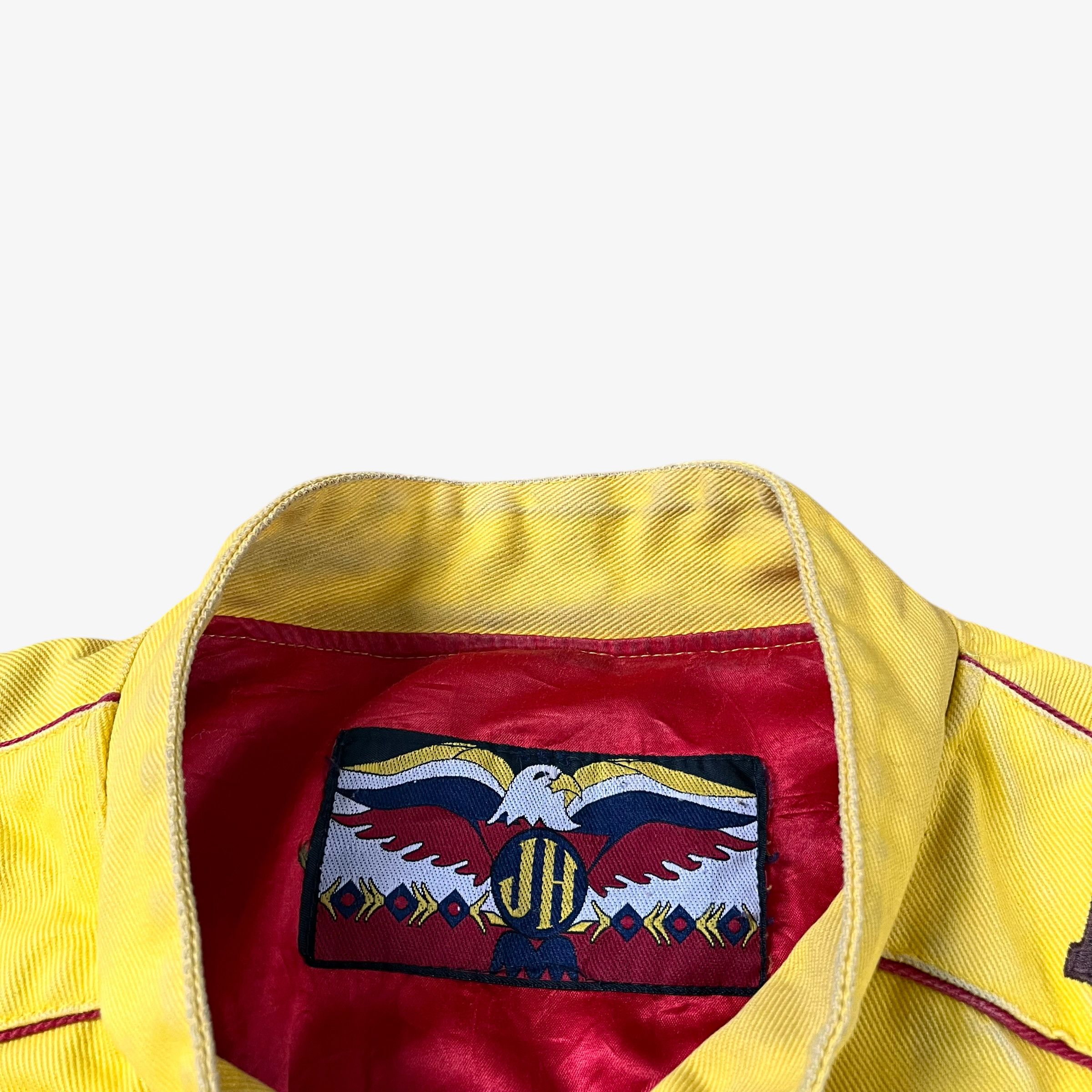 Jeff Hamilton Vintage 90s Men's Jeff Hamilton M&M Yellow NASCAR Jacket Size US XXL / EU 58 / 5 - 3 Thumbnail