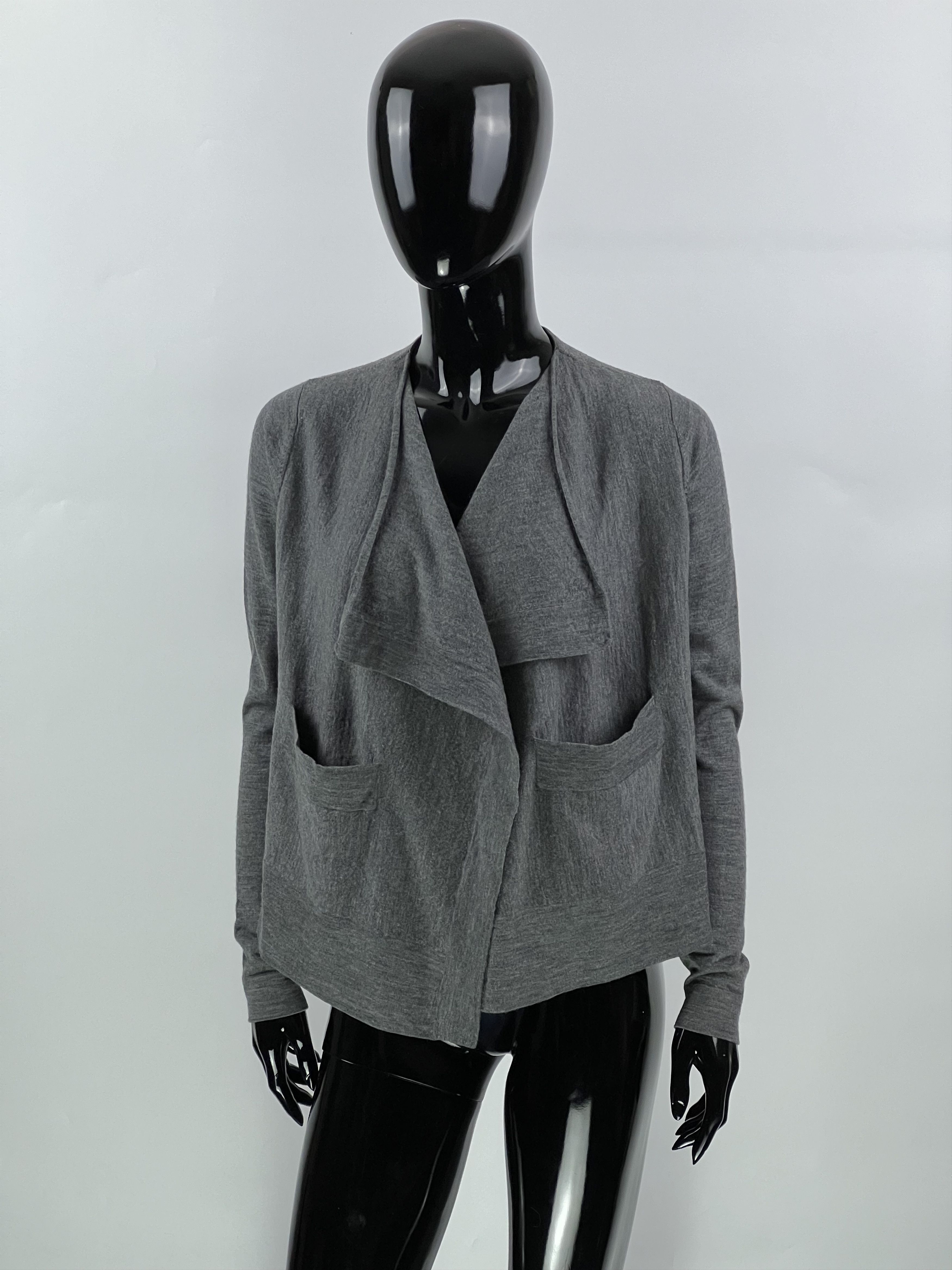 Cos COS Women's Gray 100% Merino Wool Cape Open Cardigan Size M Size M / US 6-8 / IT 42-44 - 1 Thumbnail