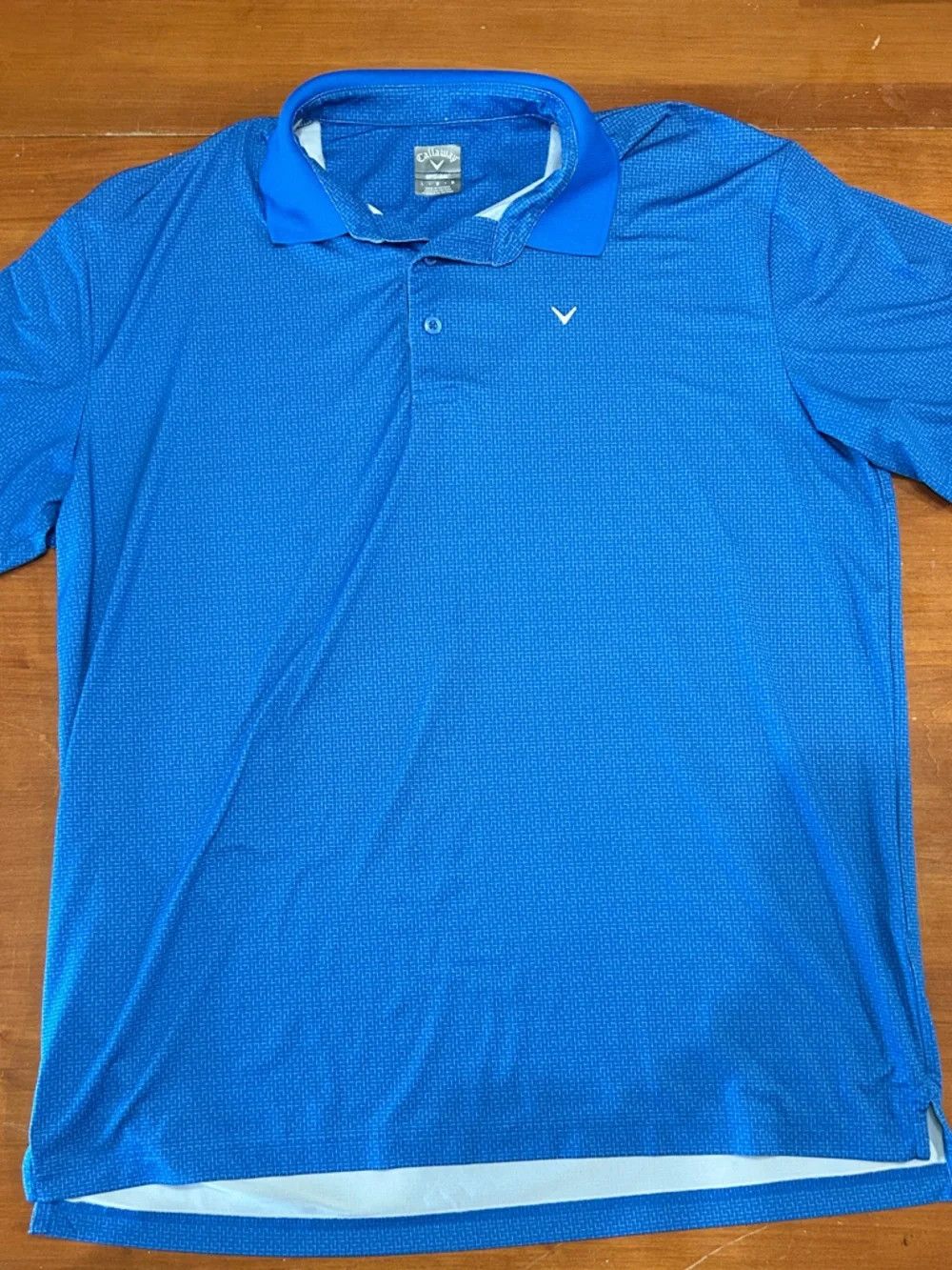 Callaway Callaway Men’s Blue Grid-Pattern Short Sleeve Golf Polo Size US L / EU 52-54 / 3 - 2 Thumbnail