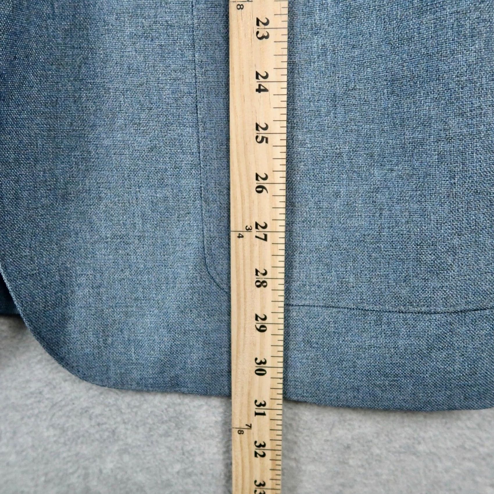 Levi's VINTAGE Levi'S Coat Mens 44S Blue VTG Action Suit Sta Prest Button Blazer Sport Size 44R - 6 Thumbnail