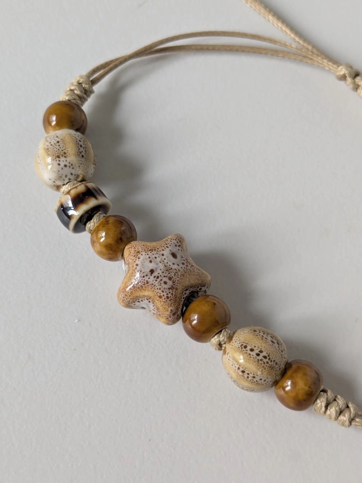 Handmade Star Ceramic Bracelet Handmade Jewelry Gift For Her Size ONE SIZE - 2 Thumbnail