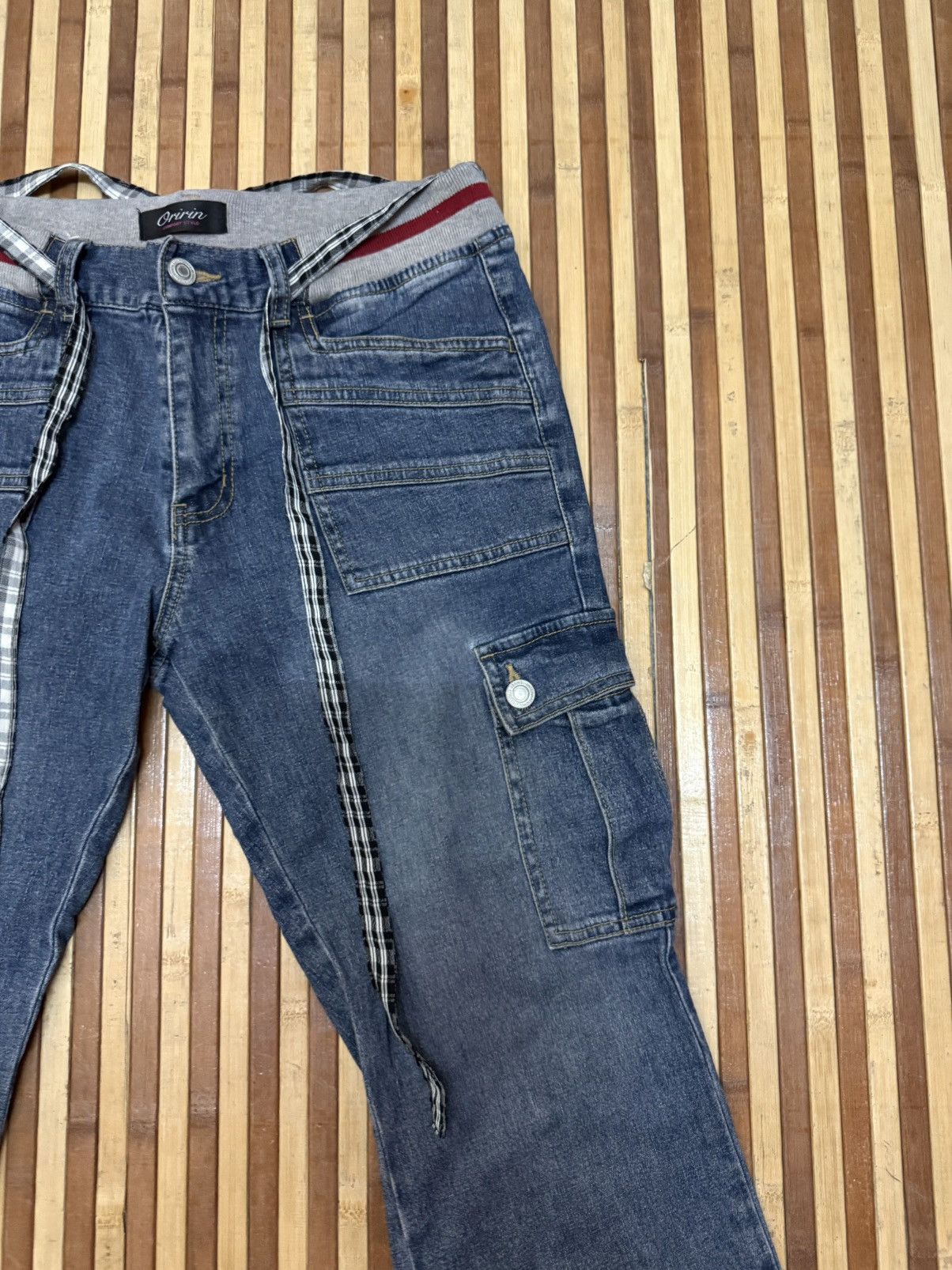 Japanese Brand Vintage Oririn Denim Cargo Pants Big Pockets / Streetwear Size US 30 / EU 46 - 4 Thumbnail