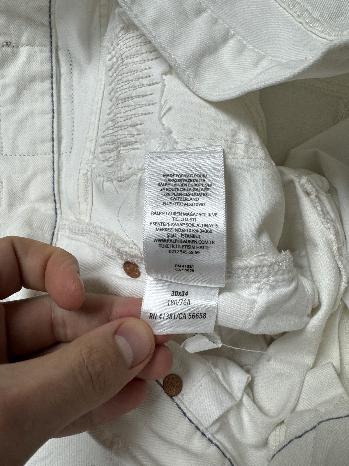 Polo Ralph Lauren Polo Ralph Lauren white distressed denim jeans pants Size US 30 / EU 46 - 15 Thumbnail