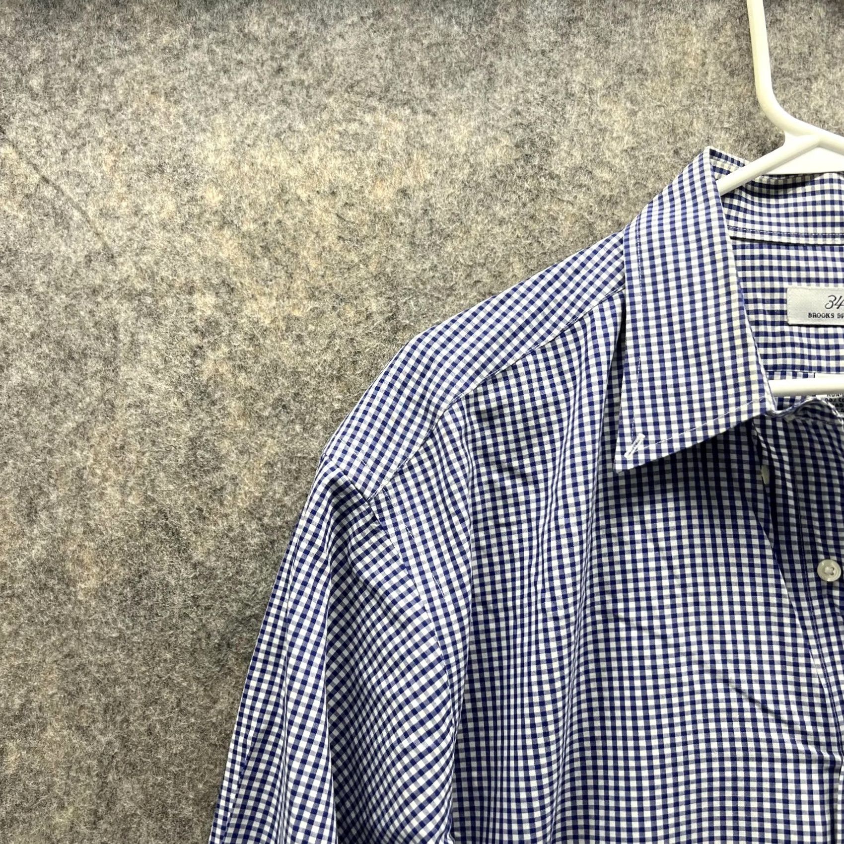 Brooks Brothers Brooks Brothers 346 Shirt Men 17.5 34/35 Blue Gingham Button-Up Casual Preppy Shirts Mens Regular Button-Down Long Sleeve" Size US XXL / EU 58 / 5 - 3 Thumbnail
