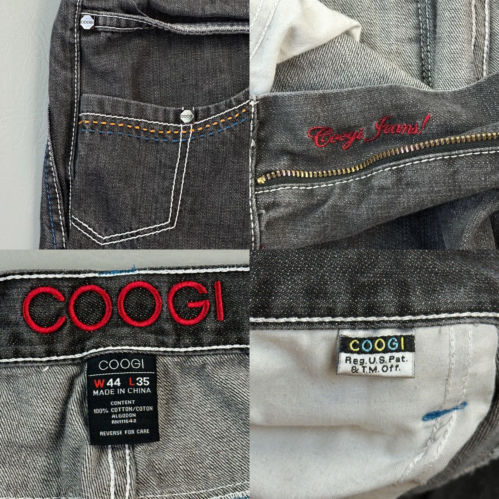 Coogi VINTAGE COOGI Jeans Mens 44x33 Charcoal Wash Baggy Wide Leg Hip Hop Y2K Jeans Mens 44x33 Charcoal Wash Baggy Wide Leg Hip Hop Y2K Size US 44 / EU 60 - 9 Thumbnail