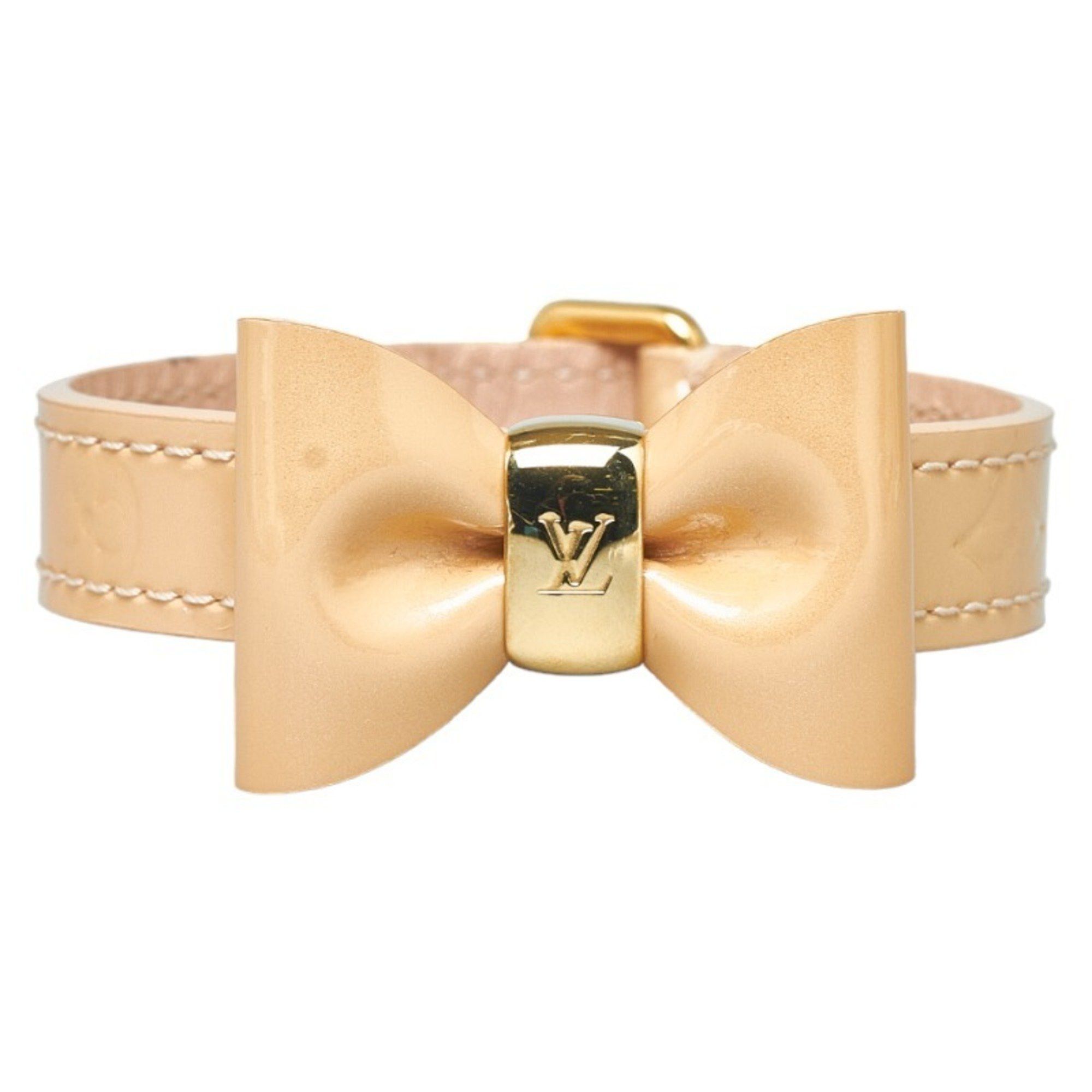 image of Louis Vuitton Monogram Vernis Brassler Favorite Bracelet Pink Beige Pvc Ladies Louis Vuitton, Women