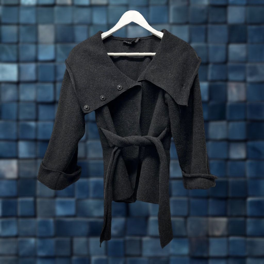 Theory Theory Jacket Women Sheena B Dark Charcoal Cashmere Wool Blend ButtonUp S/P Size S / US 4 / IT 40 - 1 Thumbnail