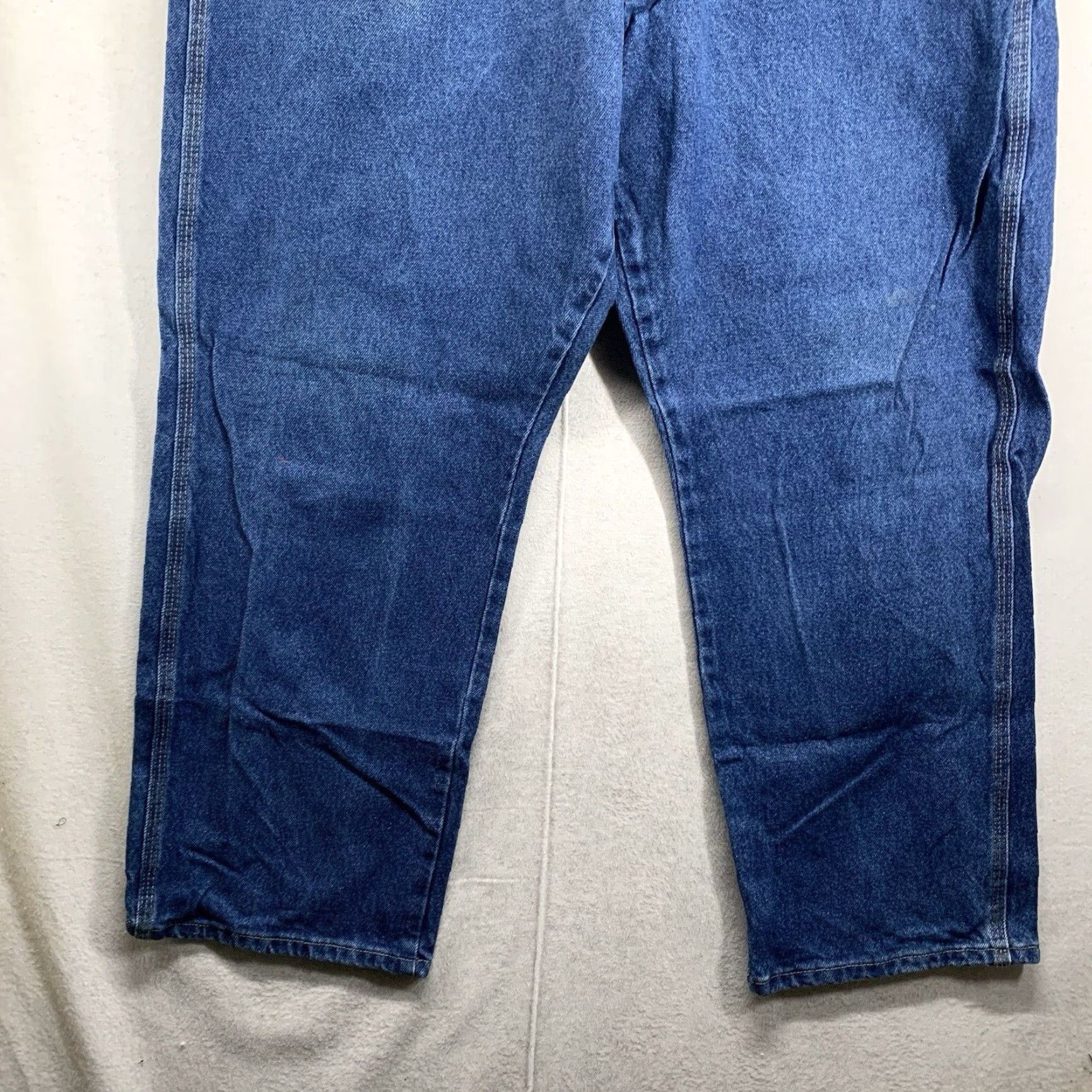 Wrangler VINTAGE Wrangler Men's Jeans Denim 40x30 Straight Fit High Rise Blue Cowboy Logo 90s Size US 40 / EU 56 - 4 Thumbnail