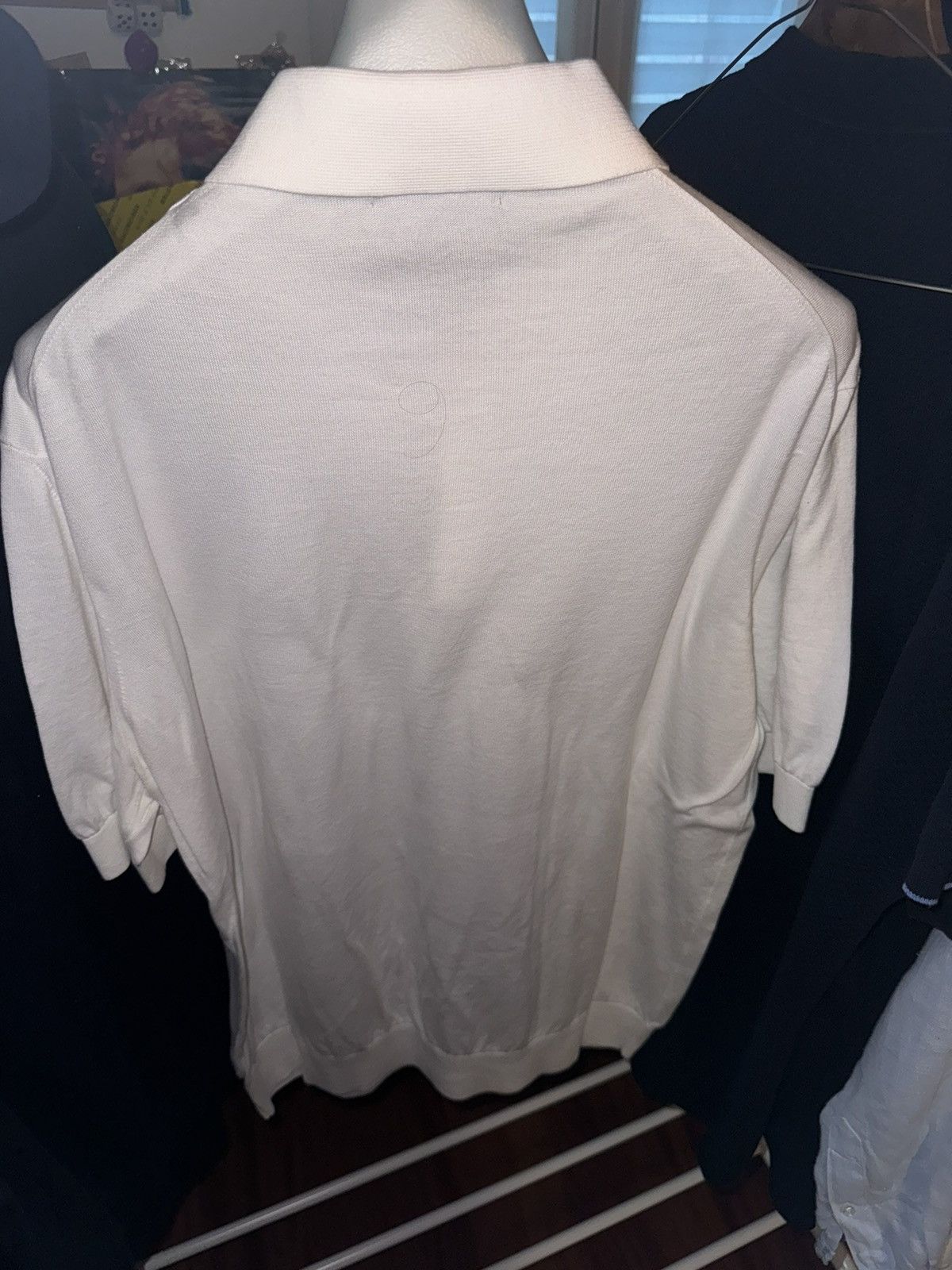 Ermenegildo Zegna White Premium Cotton Polo Shirt Size US L / EU 52-54 / 3 - 3 Thumbnail