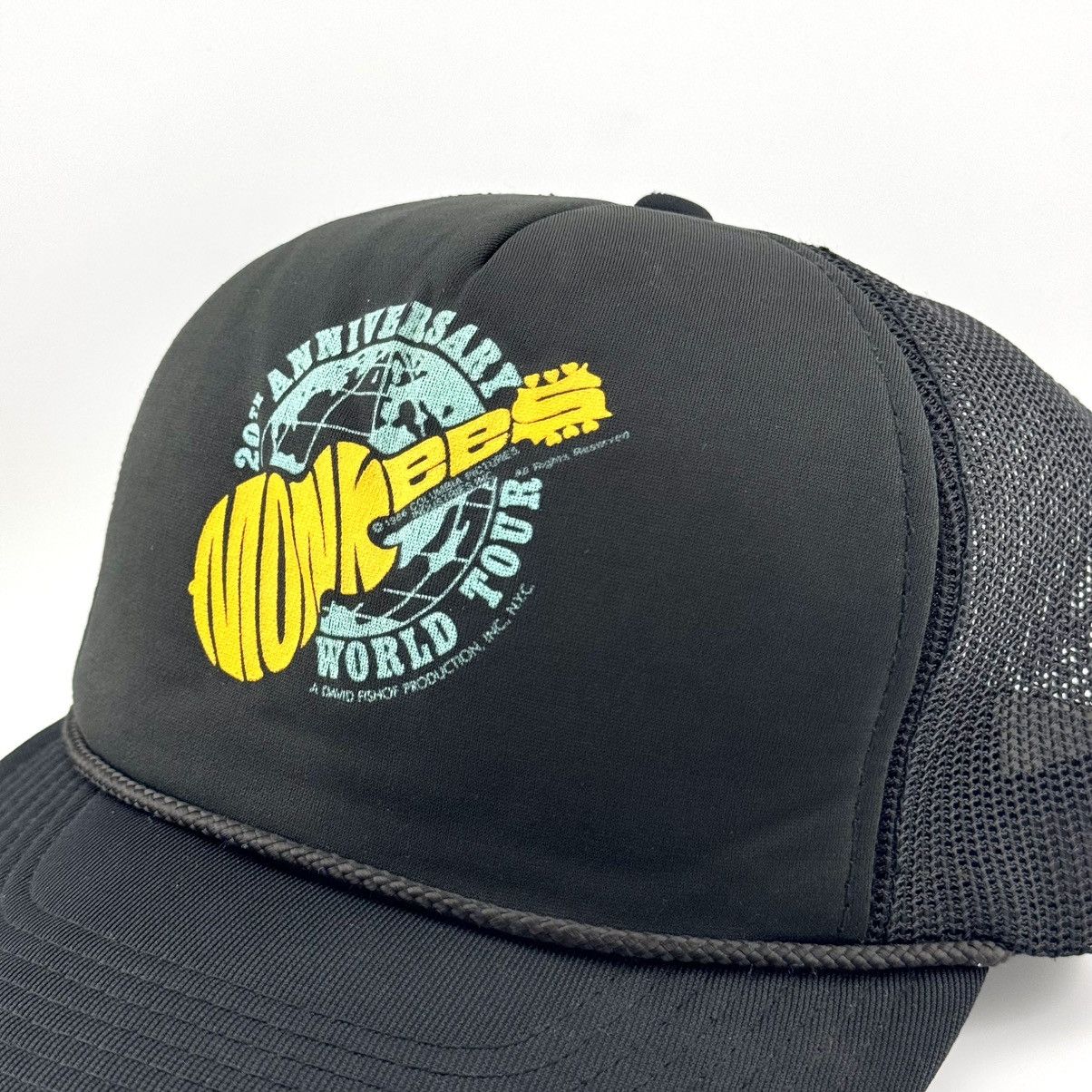 Vintage Vtg 1986 The Monkees 20th Anniv Tour Snapback Trucker Hat Size ONE SIZE - 4 Thumbnail
