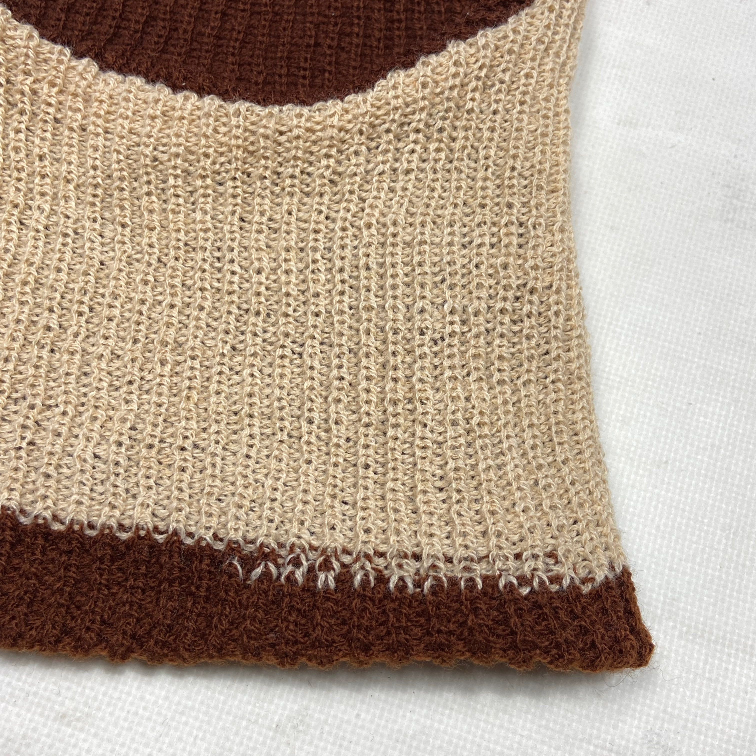 Vintage REVERSIBLE RARE VINTAGE KNITTED WOOL BALACLAVA MASK - № 4136 Size ONE SIZE - 6 Thumbnail