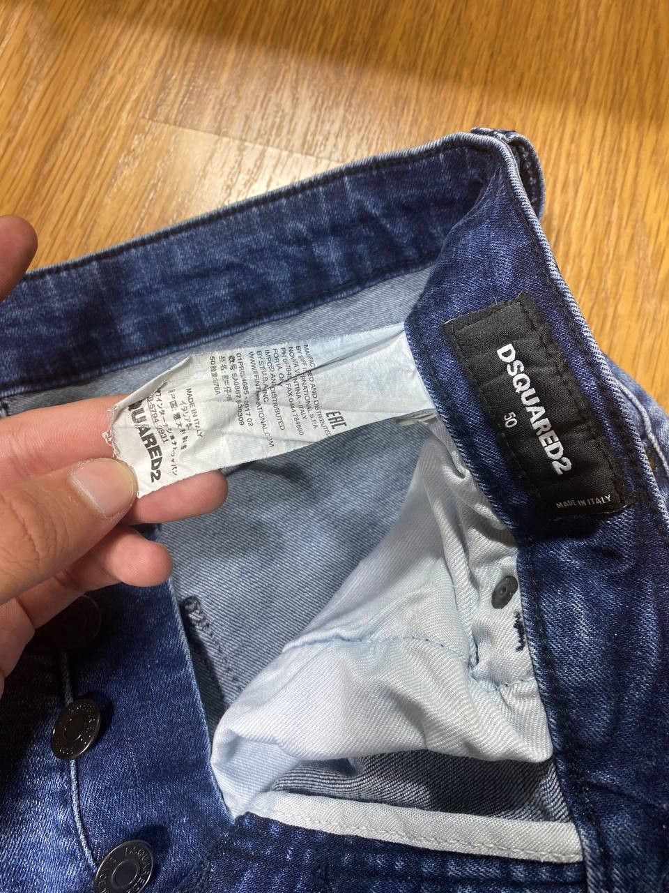 Dsquared2 Dsquared2 Tidy Biker Painted Skater Distressed Skinny Jeans Size US 34 / EU 50 - 8 Thumbnail