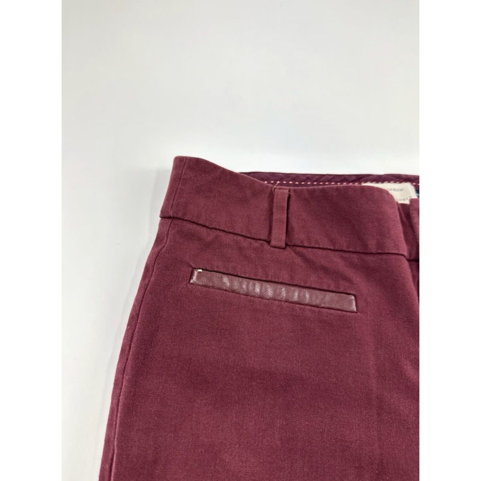 Anthropologie Anthropologie Pants Women’s 4 Red The Essential Slim Trouser Size 27" / US 4 / IT 40 - 3 Thumbnail