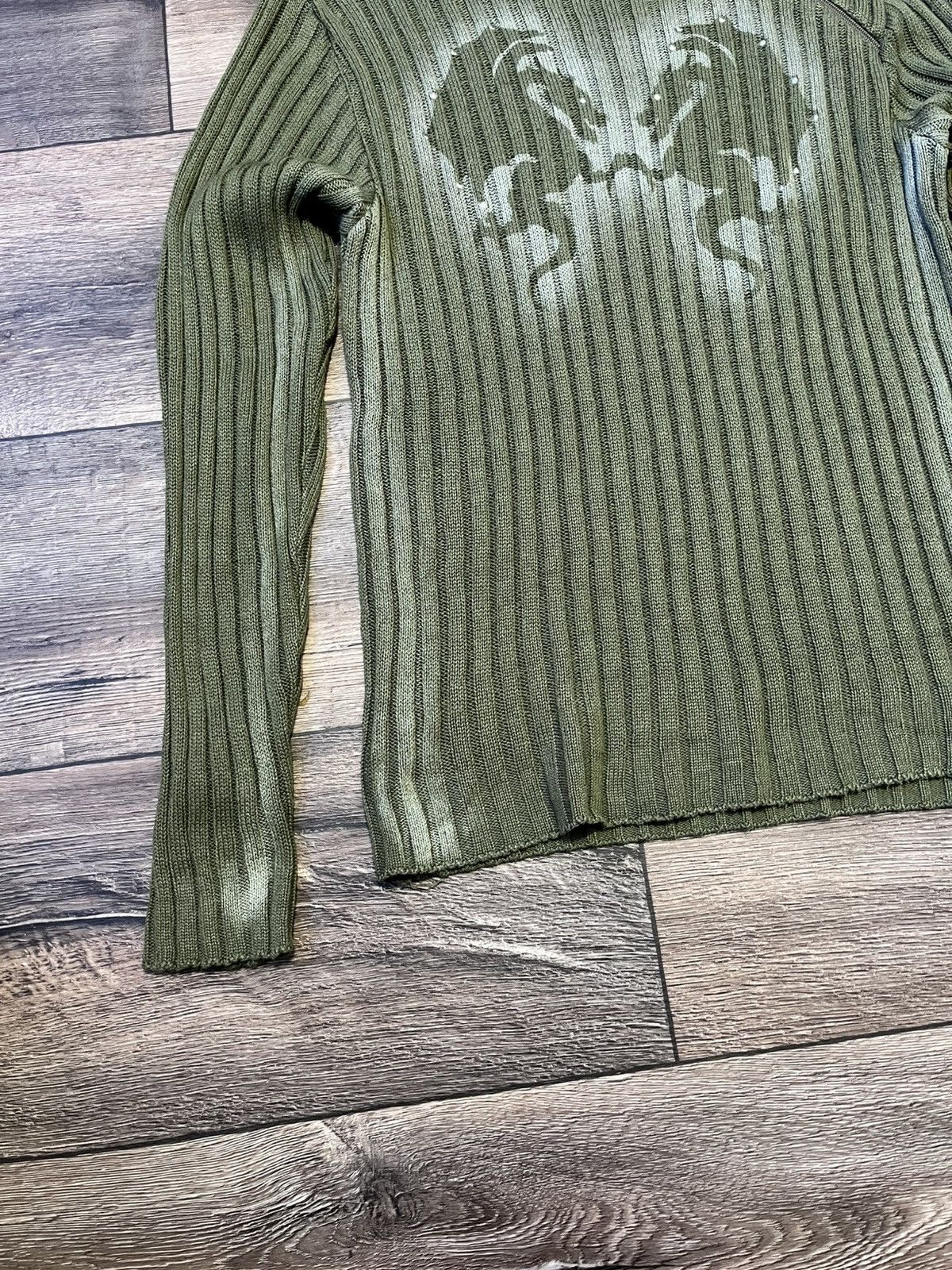 Japanese Brand × Vintage Vintage Y2K AvantGarde Tribal Dragon Rare Knit Zip Sweater Size US M / EU 48-50 / 2 - 4 Thumbnail