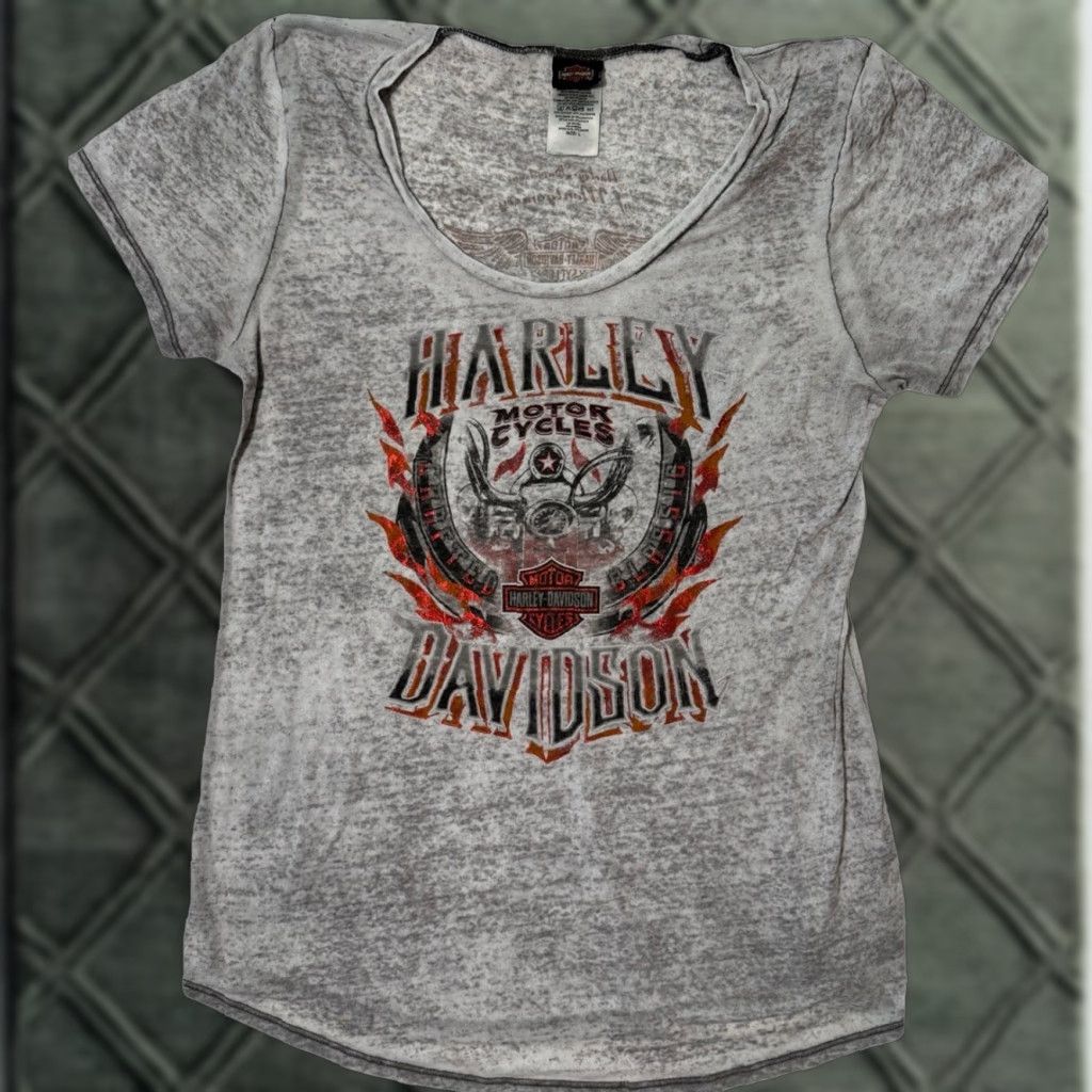 Harley Davidson Harley Davidson T-Shirt Women’s Gray Lightweight Graphic L Shirt Motorcycle Womens Size L / US 10 / IT 46 - 1 Thumbnail