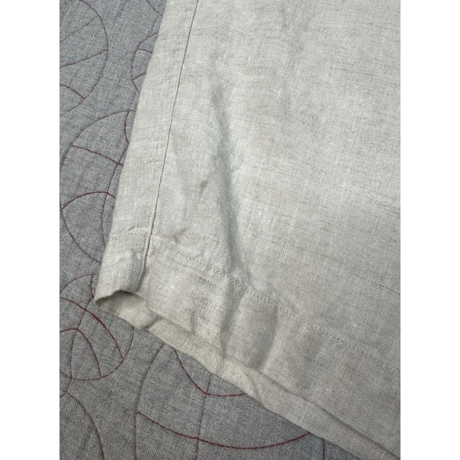 Athleta ATHLETA Retreat Linen High Rise Wide Leg Pants Elastic Waist Beige Womens 3X Size 40" / US 18 - 2 Thumbnail