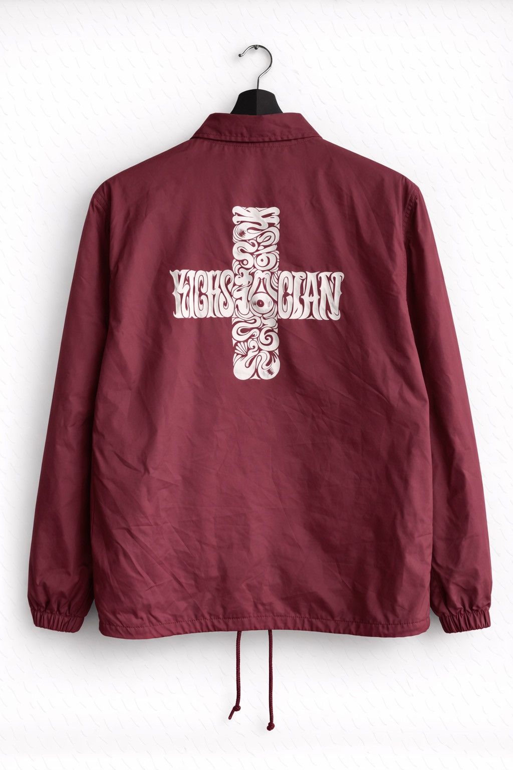 Japanese Brand Vintage Hosokawa Maroon Coach Jacket – Graphic Back Print Size US M / EU 48-50 / 2 - 2 Thumbnail