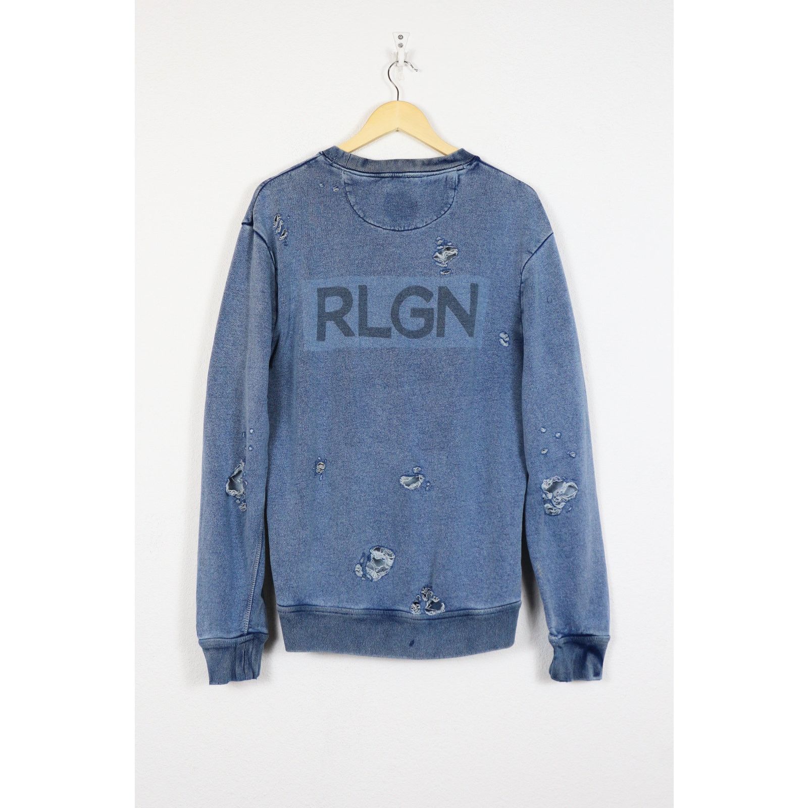 True Religion True Religion Logo Indigo Distressed Sweatshirt Y2K Oversize Size US M / EU 48-50 / 2 - 7 Thumbnail