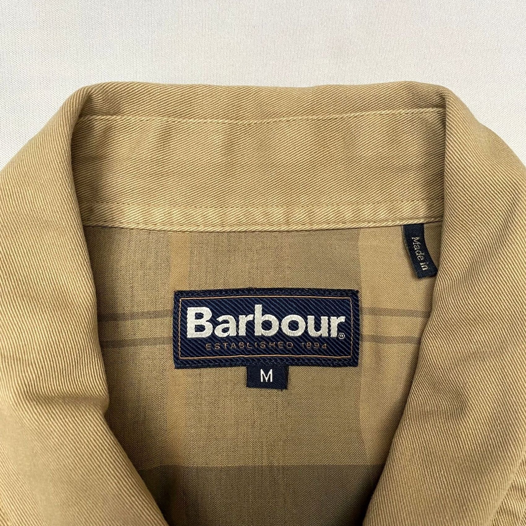 Barbour Barbour Dene Overshirt Jacket Cotton Twill Men's Medium Chore Utility Tan Size US M / EU 48-50 / 2 - 5 Thumbnail