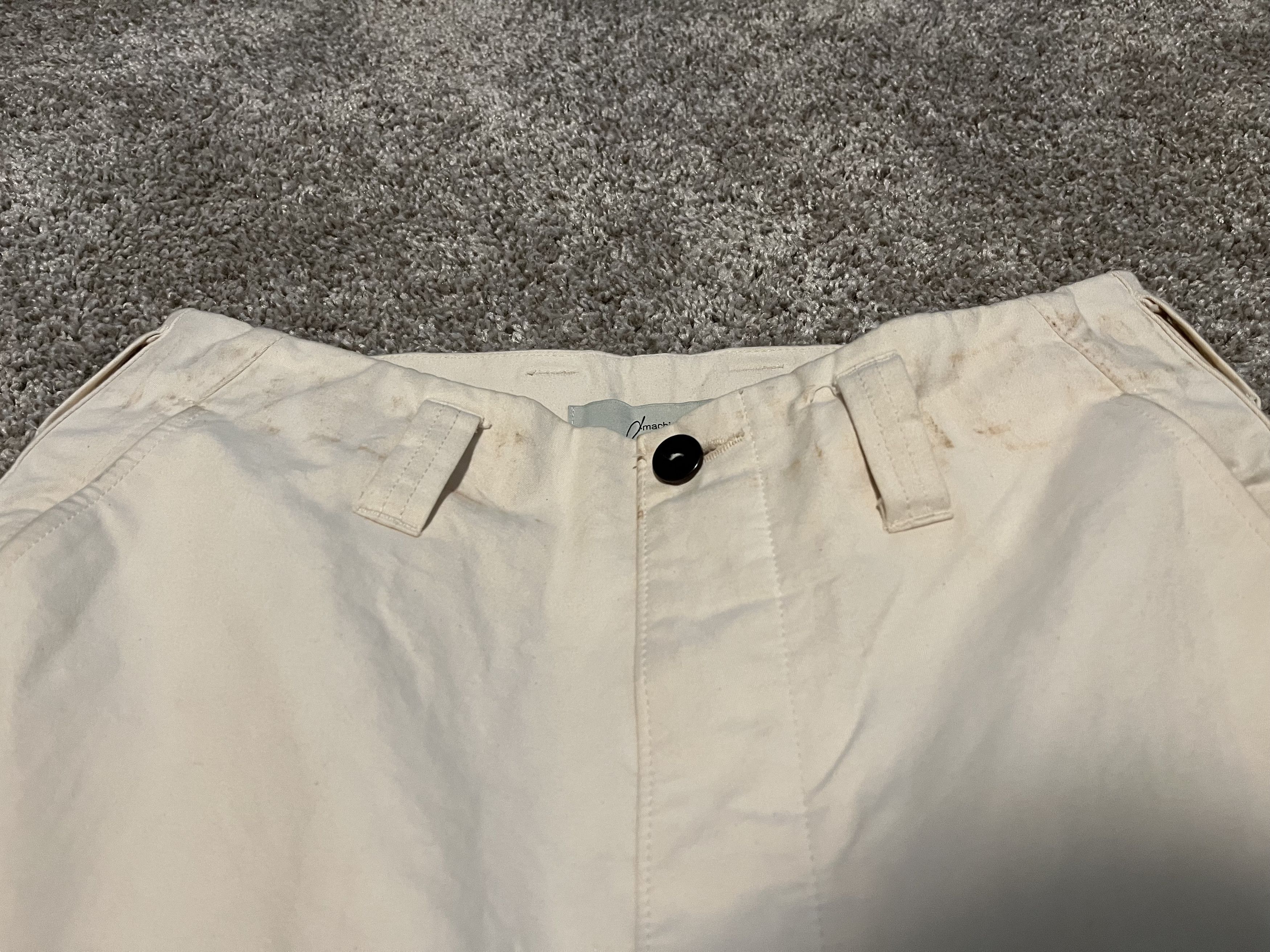 Other Amachi. Double Knee Cargo Pants Off-White (30/31 inch) Size US 30 / EU 46 - 4 Thumbnail