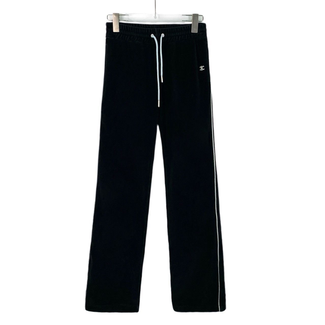 Celine Celine Black Logo Embroidered Cotton Casual Pants K26WX Size 26" / US 2 / IT 38 - 1 Thumbnail