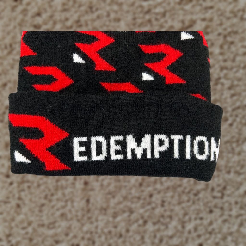 Vintage Cap America Redemption Beanie Toque Hat Men One Size Black Red Knit Acrylic Blend Snowboard Size ONE SIZE - 1 Thumbnail