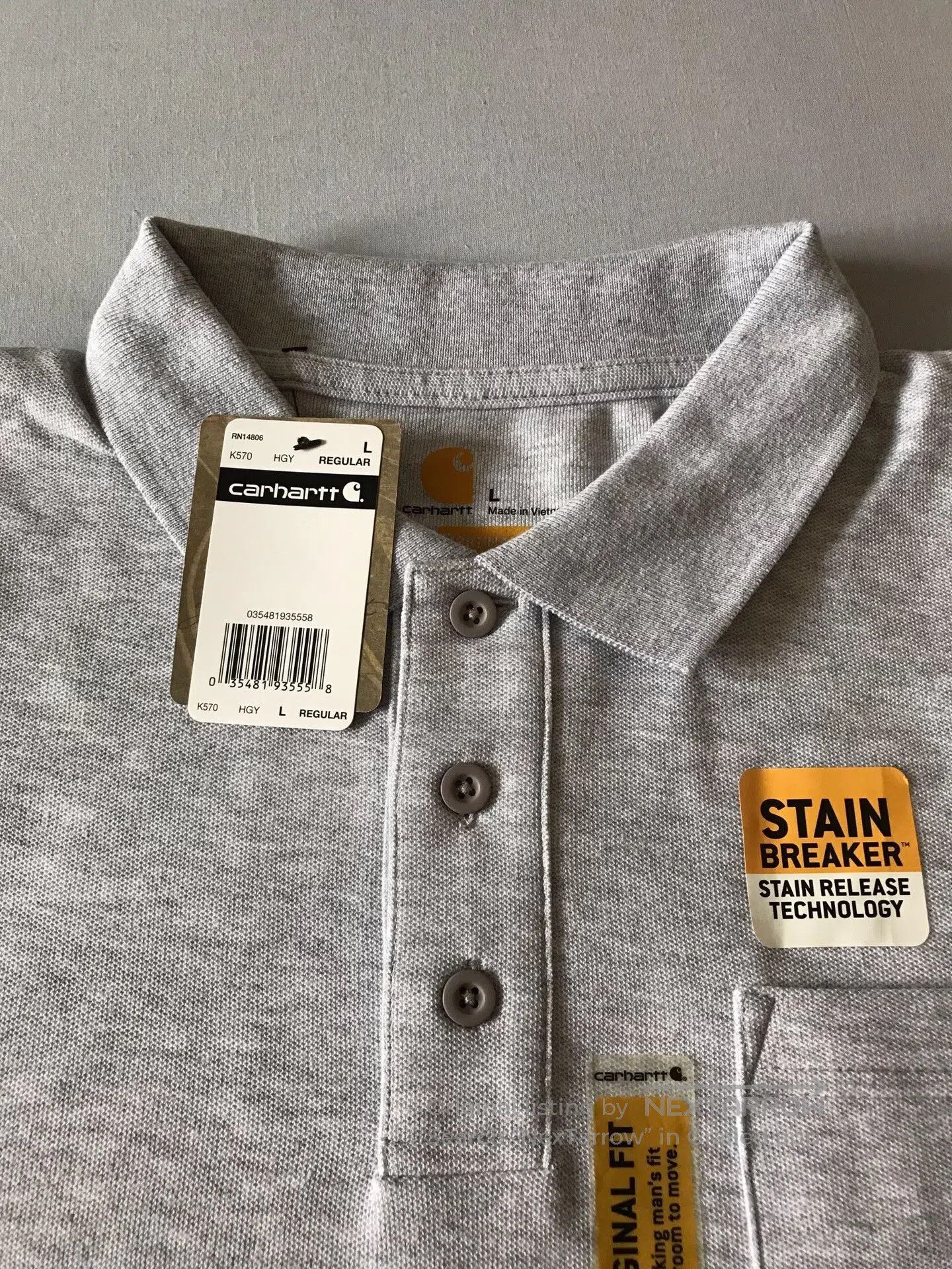 Carhartt Carhartt K570 Short Sleeve Polo Shirt. Size US L / EU 52-54 / 3 - 3 Thumbnail