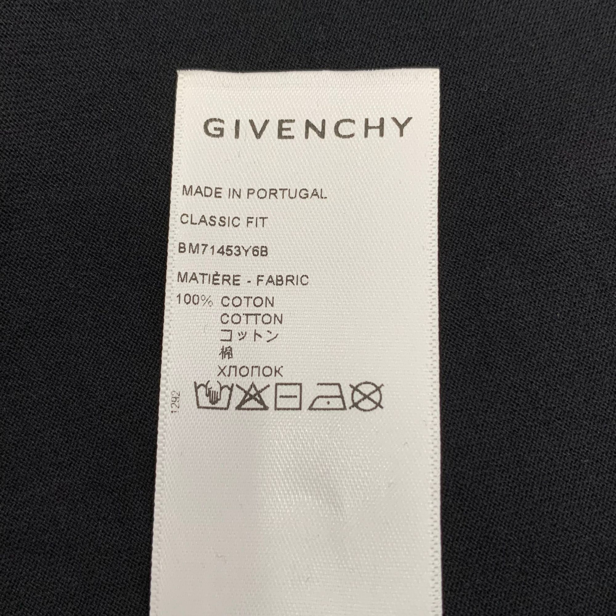 Givenchy Givenchy Black Cotton Crewneck T-Shirt (Size M) Size US M / EU 48-50 / 2 - 3 Thumbnail