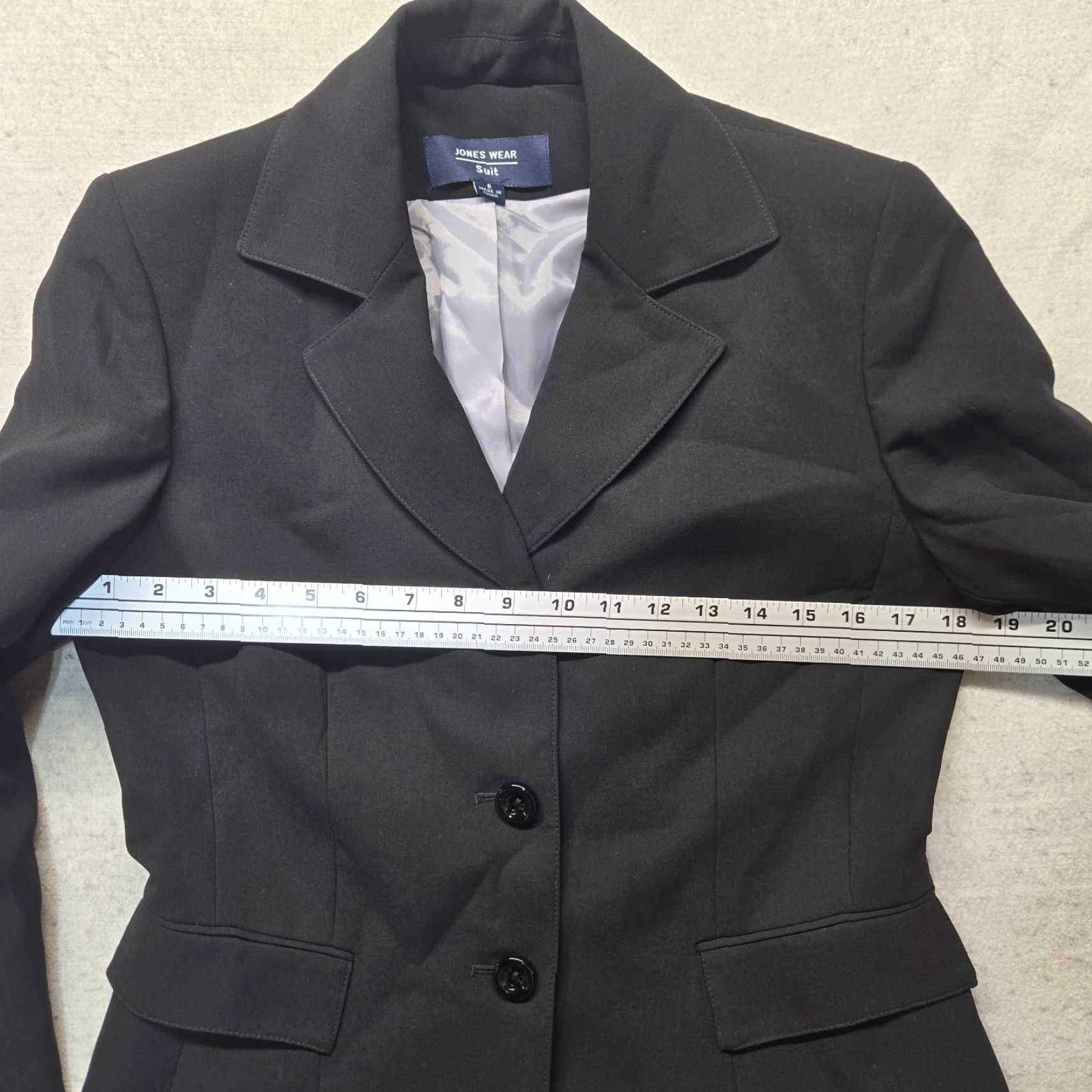 Vintage VINTAGE Jones Wear Blazer Shirt Adult Women Black Regular Size 6 Single-Breasted Stretch Jacket Women Black 6 Size M / US 6-8 / IT 42-44 - 4 Thumbnail