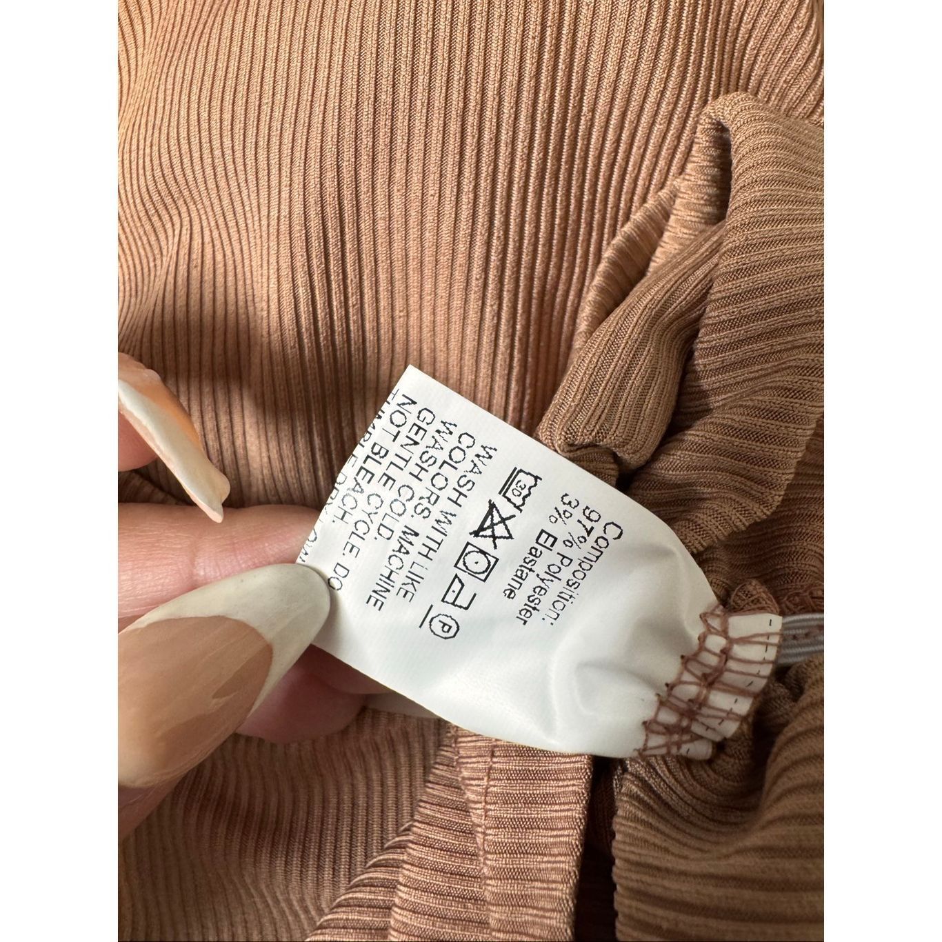 Other Brown Long Sleeve Ruched Side Top – Size M Size M / US 6-8 / IT 42-44 - 4 Thumbnail